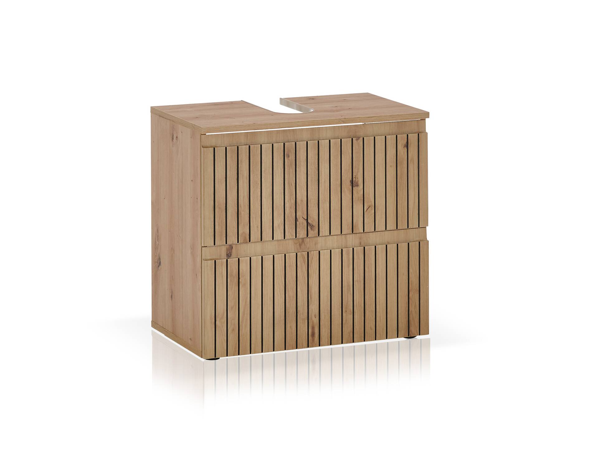 ASKINO Waschbeckenunterschrank II, Material Dekorspanplatte, Artisan Eiche Nachbildung 