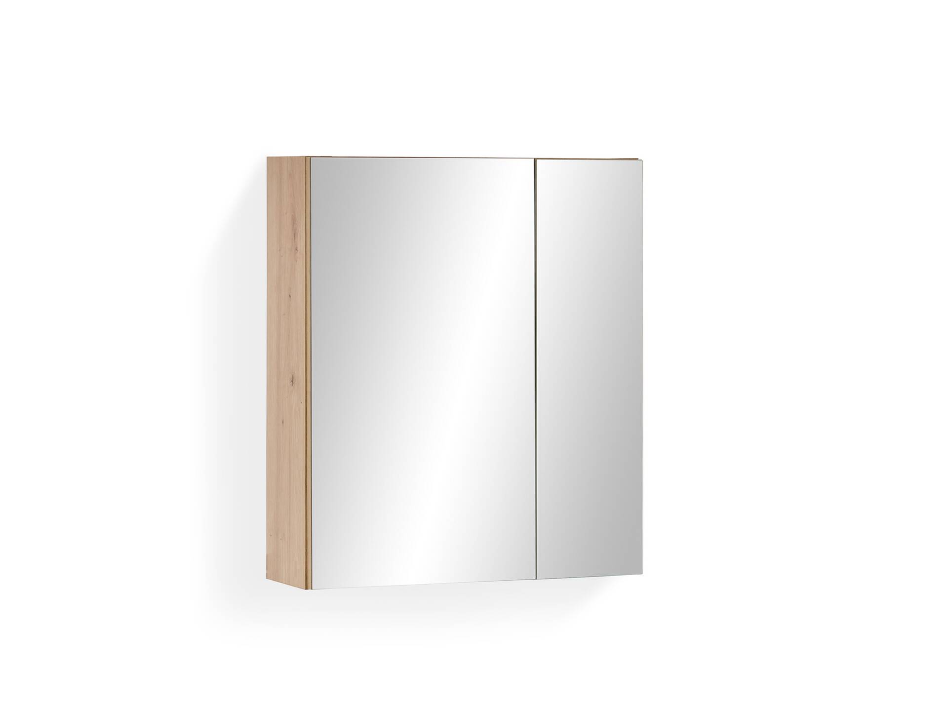 ASKINO Spiegelschrank, Material Dekorspanplatte, Artisan Eiche Nachbildung 