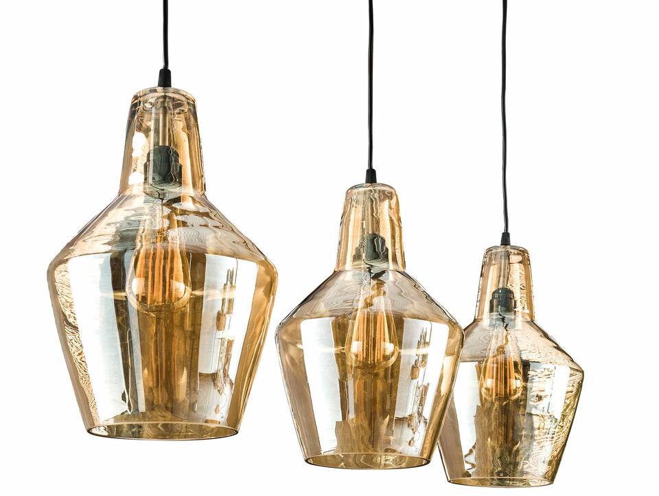 VOTAN Hängelampe mit 3 Glasschirmen 