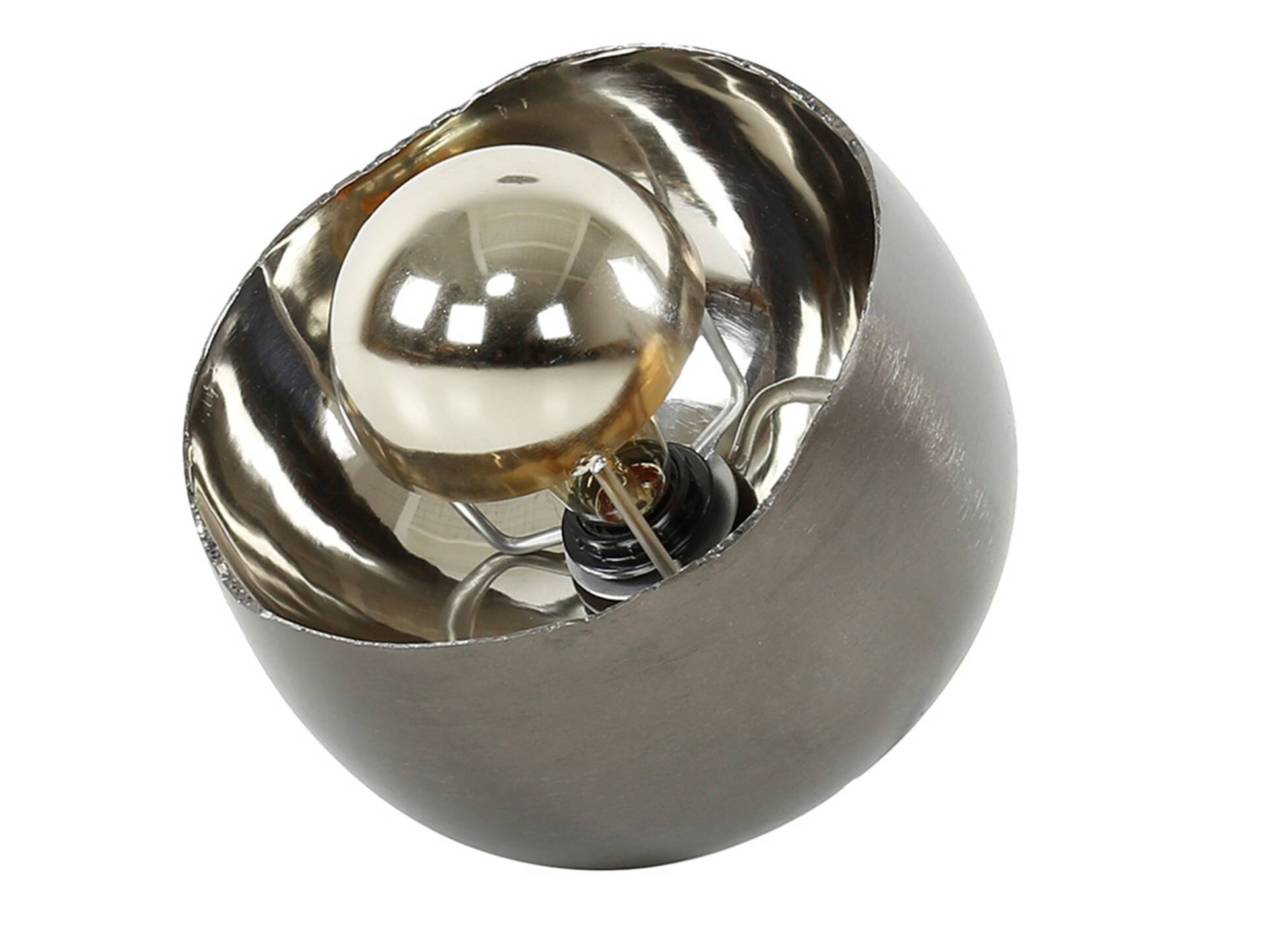 ALBORA Tischlampe, Material Metall, Grau 28 cm