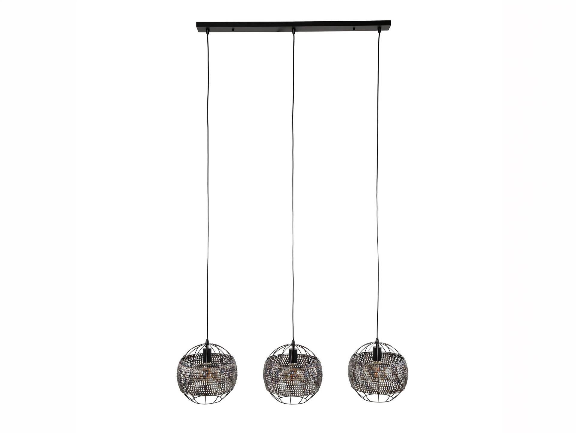 ESMA Pendellampe, 3-flammig, Material Metall, schwarz-braun 