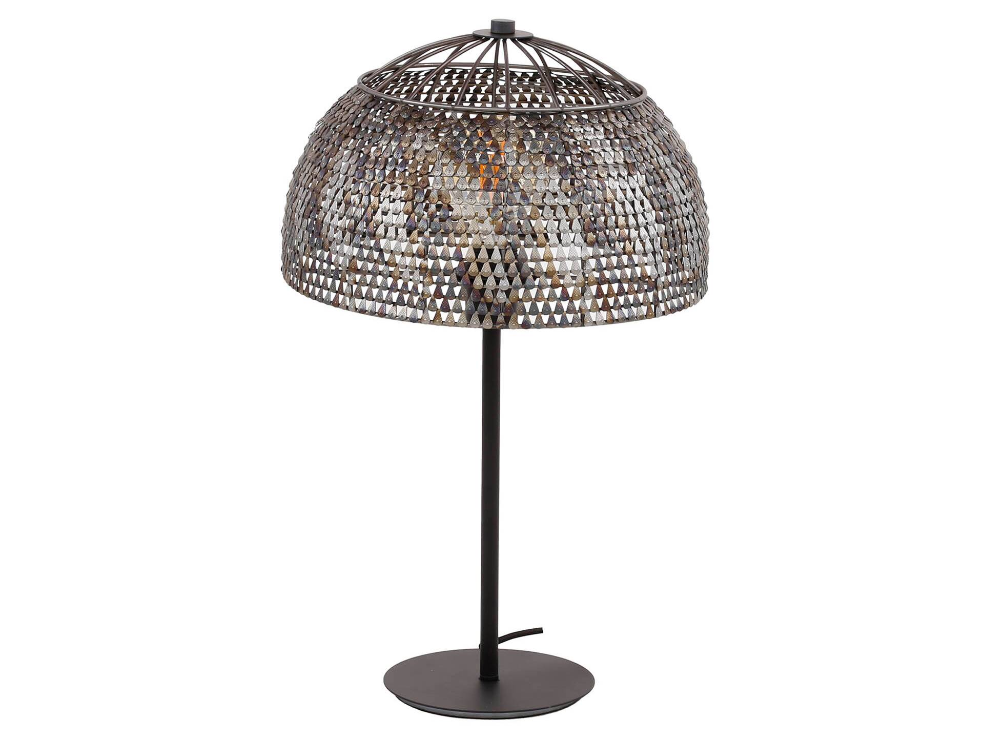 ELLEN Tischlampe, 1-flammig, Material Metall, schwarz-braun 
