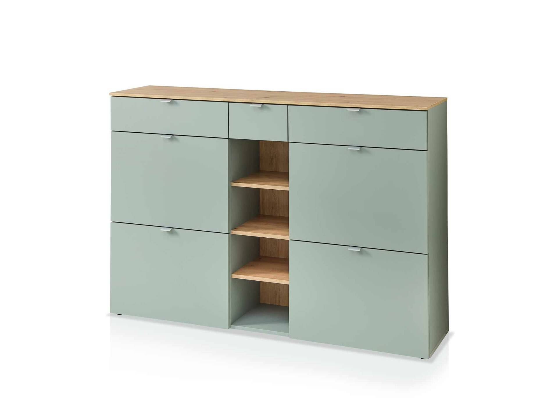 BAJA Schuhschrank/Sideboard, Material MDF, schilf/Artisan Eiche Nachbildung 