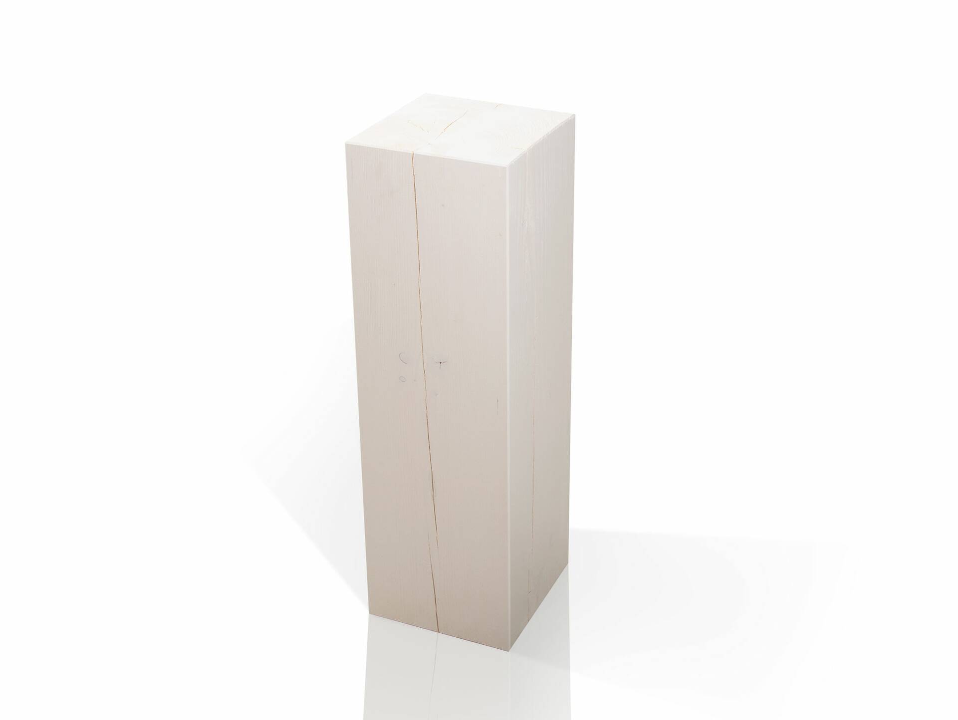 Blumensäule / Dekosäule, Material Massivholz, Fichte massiv weiss | 25x25 cm | 100 cm