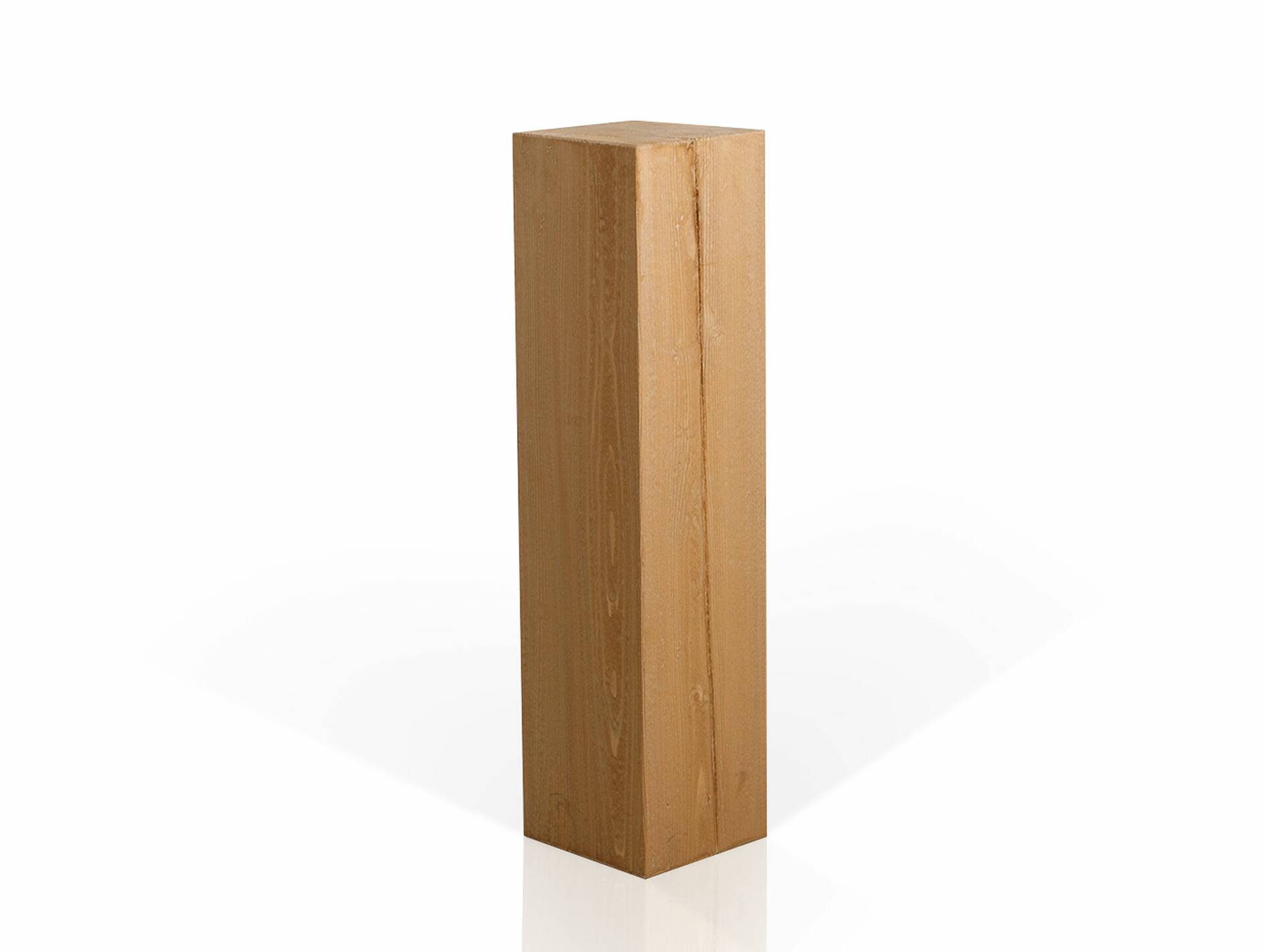 Blumensäule / Dekosäule, Material Massivholz, Fichte massiv eichefarbig | 25x25 cm | 100 cm