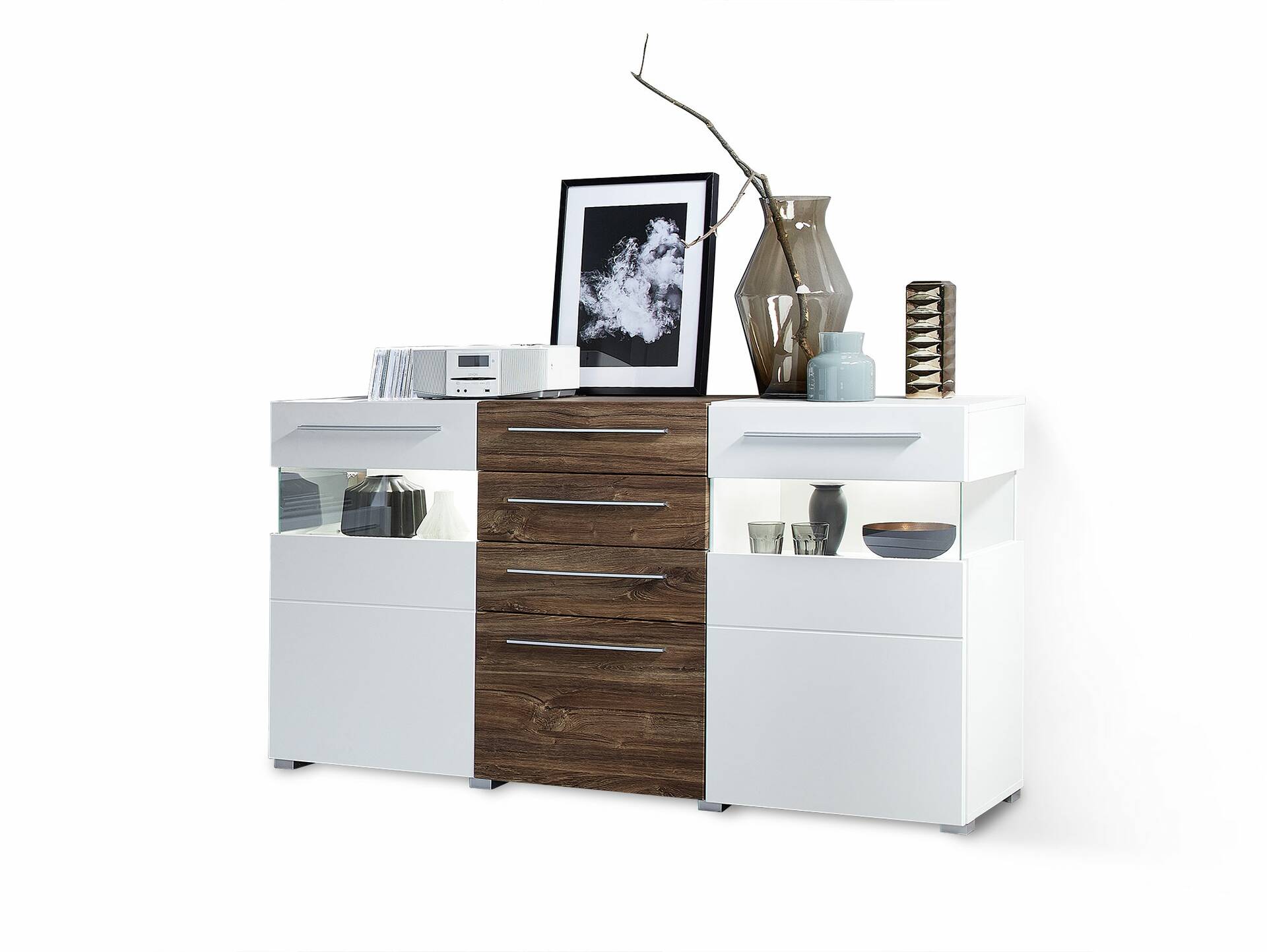 BALIA Sideboard inklusive LED-Beleuchtung, Material MDF 