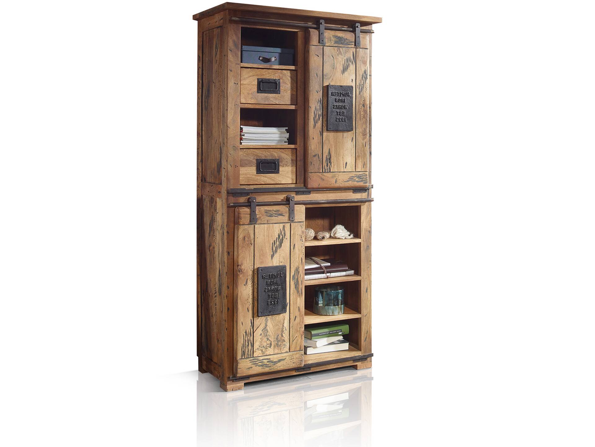 BRISTOL Highboard III, Material Massivholz, Mango rustikal 