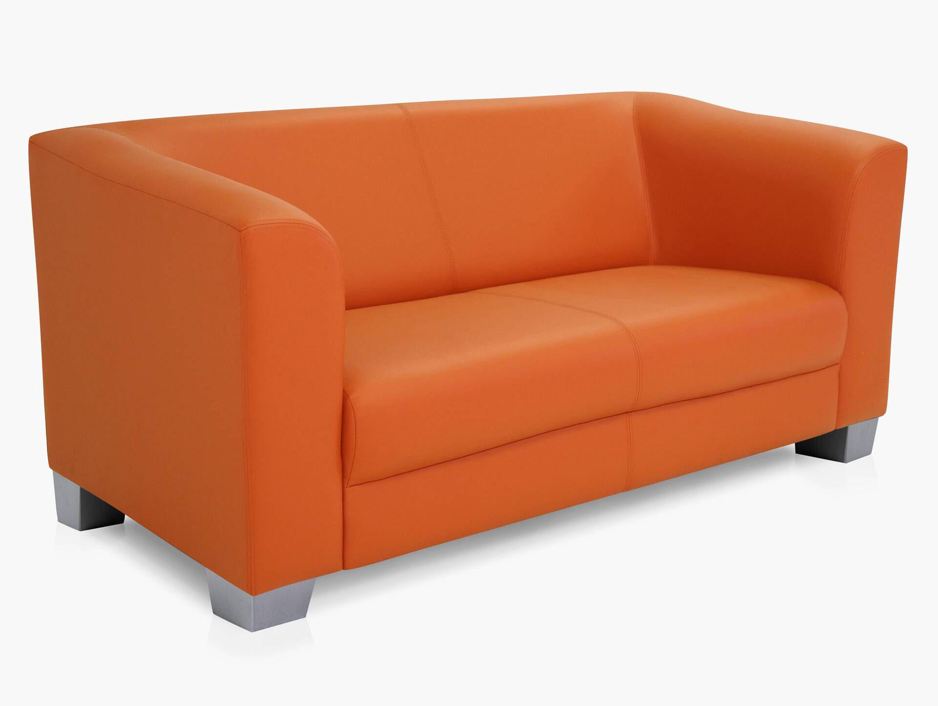 CHICAGO 2-Sitzer Sofa, Material Kunstleder orange