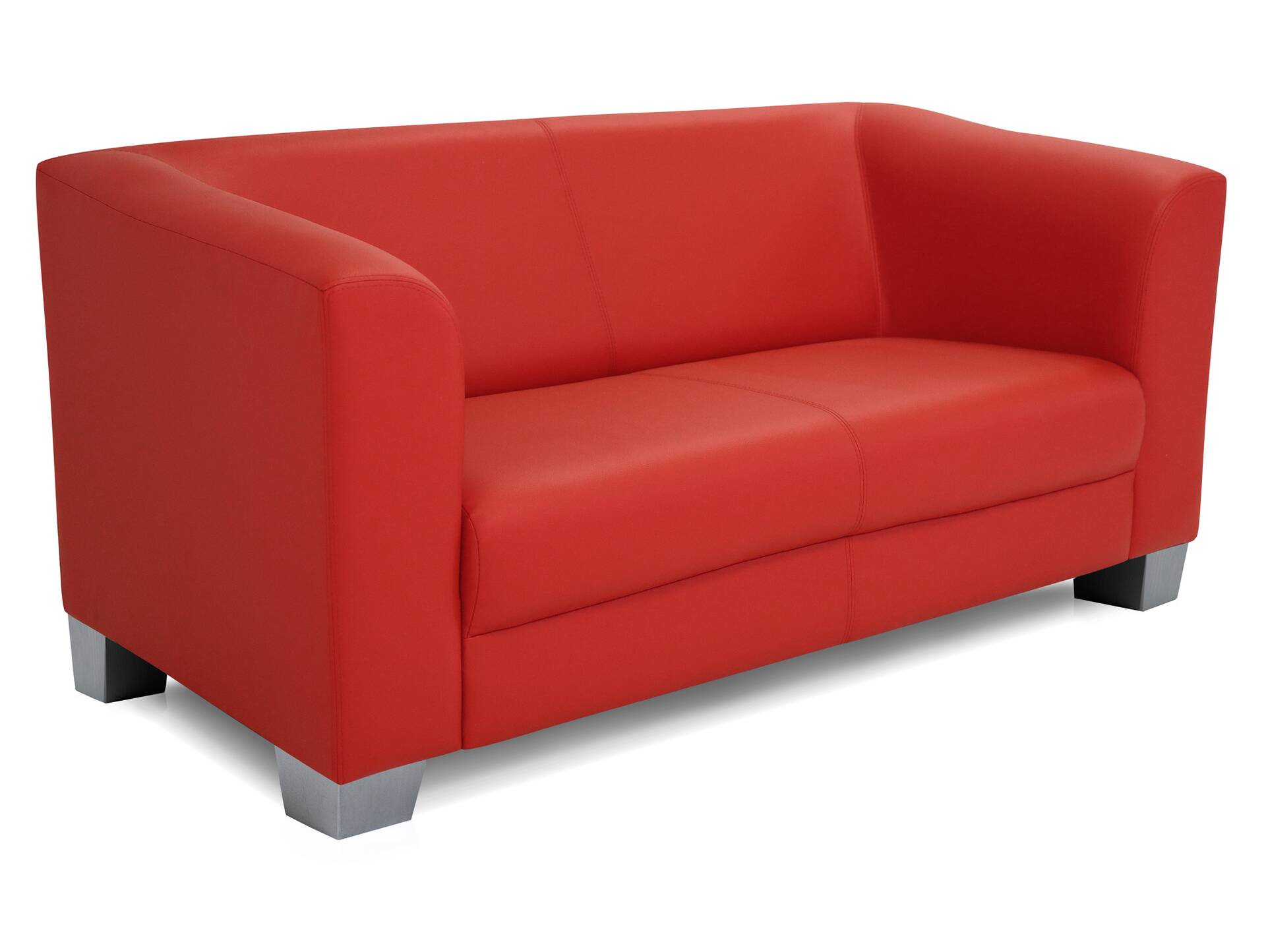 CHICAGO 2-Sitzer Sofa, Material Kunstleder rot