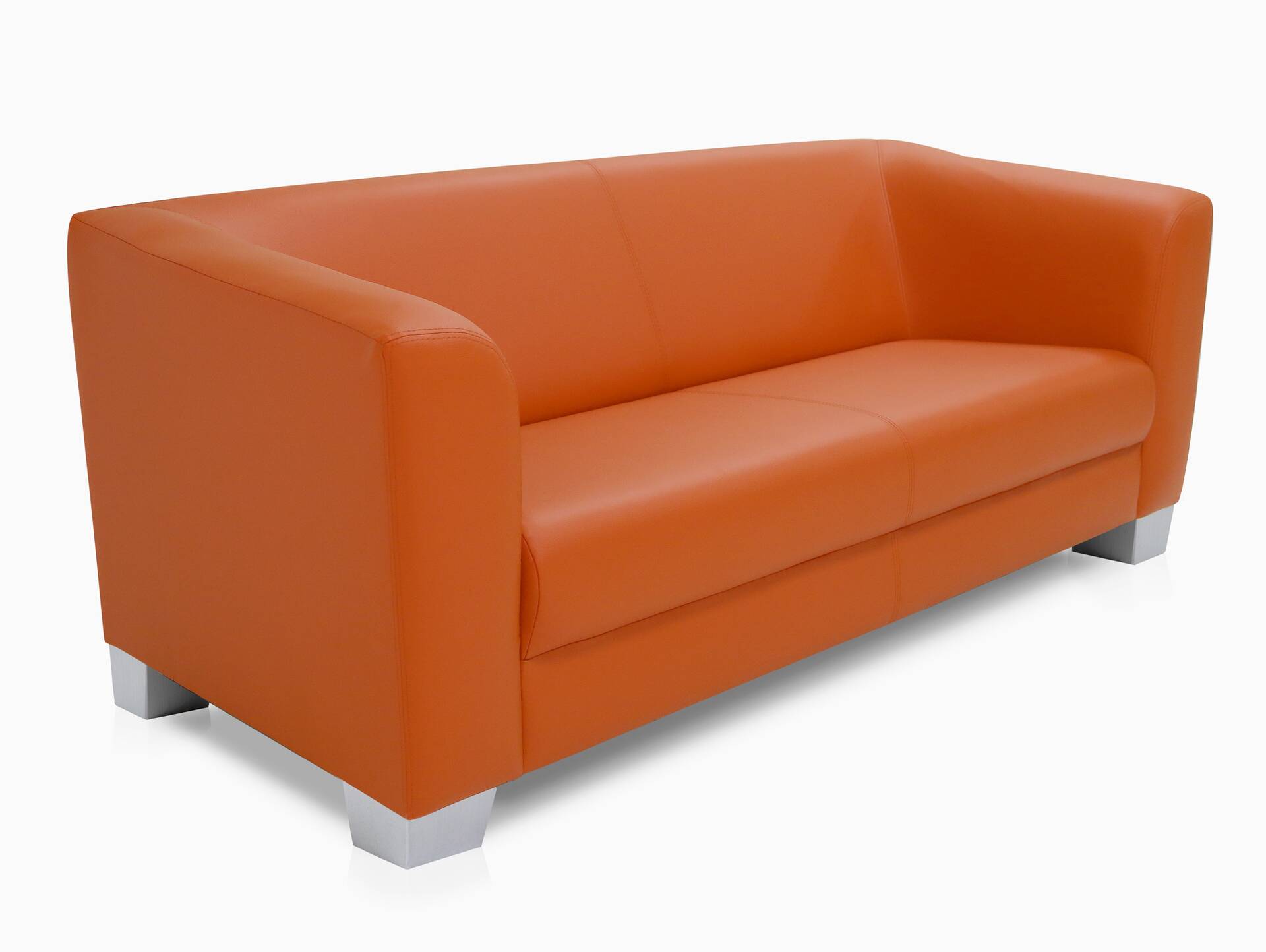 CHICAGO 3-Sitzer Sofa, Material Kunstleder orange