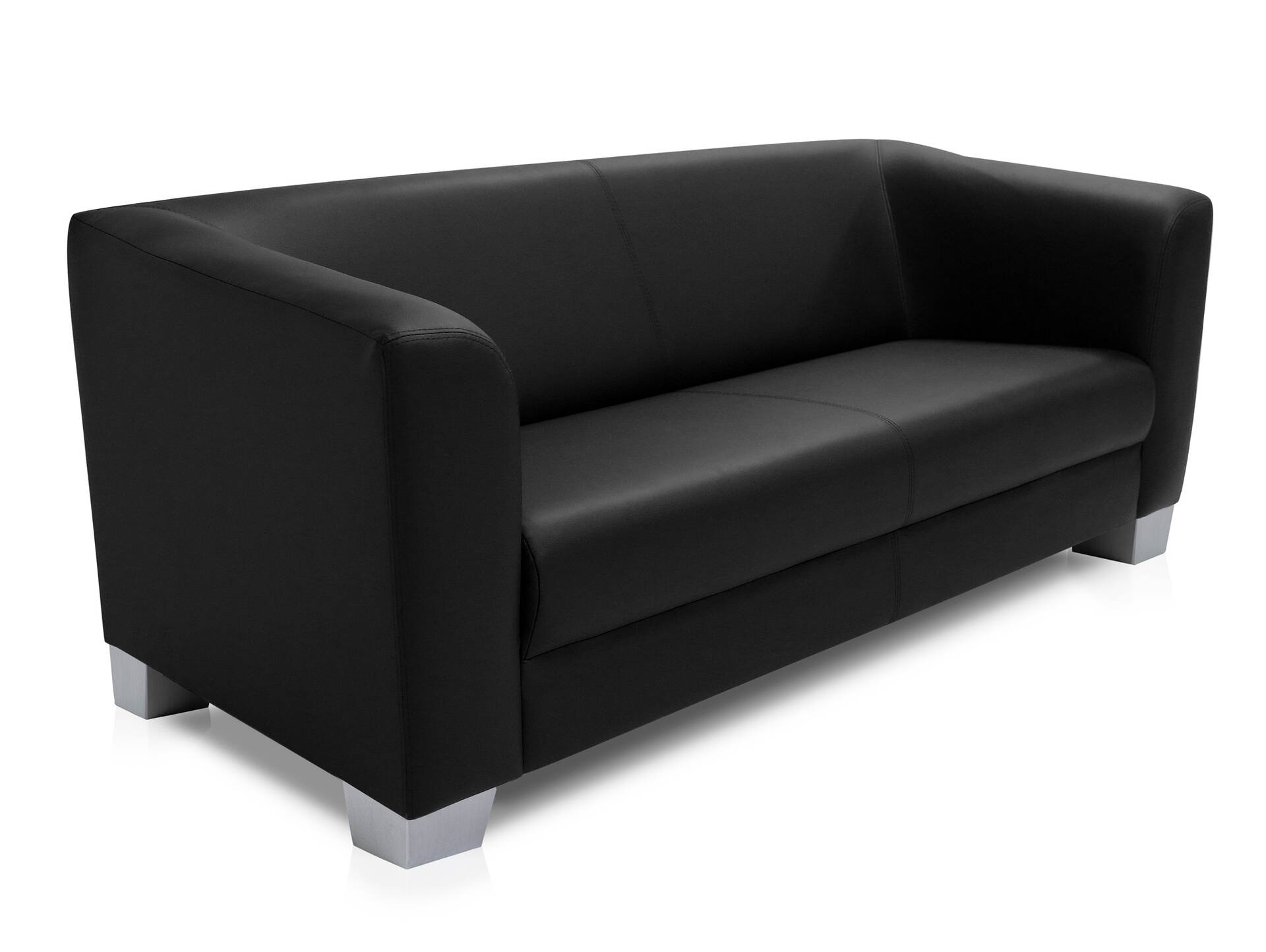 CHICAGO 3-Sitzer Sofa, Material Kunstleder schwarz