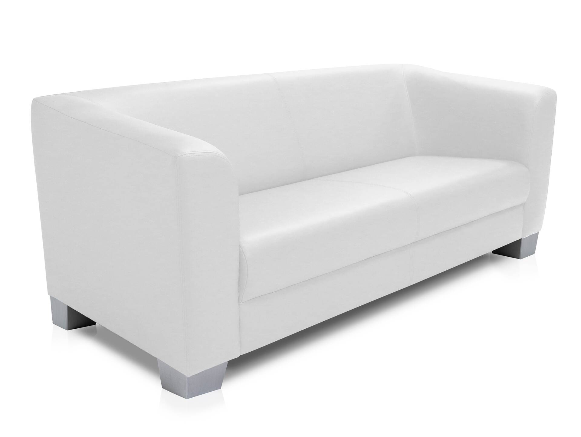 CHICAGO 3-Sitzer Sofa, Material Kunstleder weiss