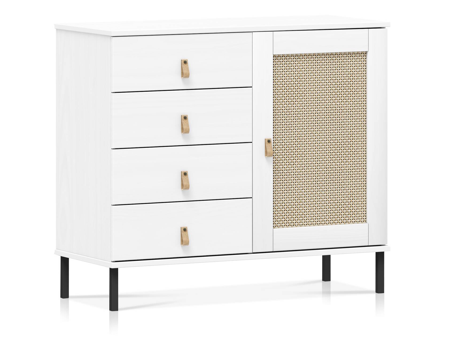 CINOY Sideboard II, Material Massivholz, Kiefer lackiert weiss