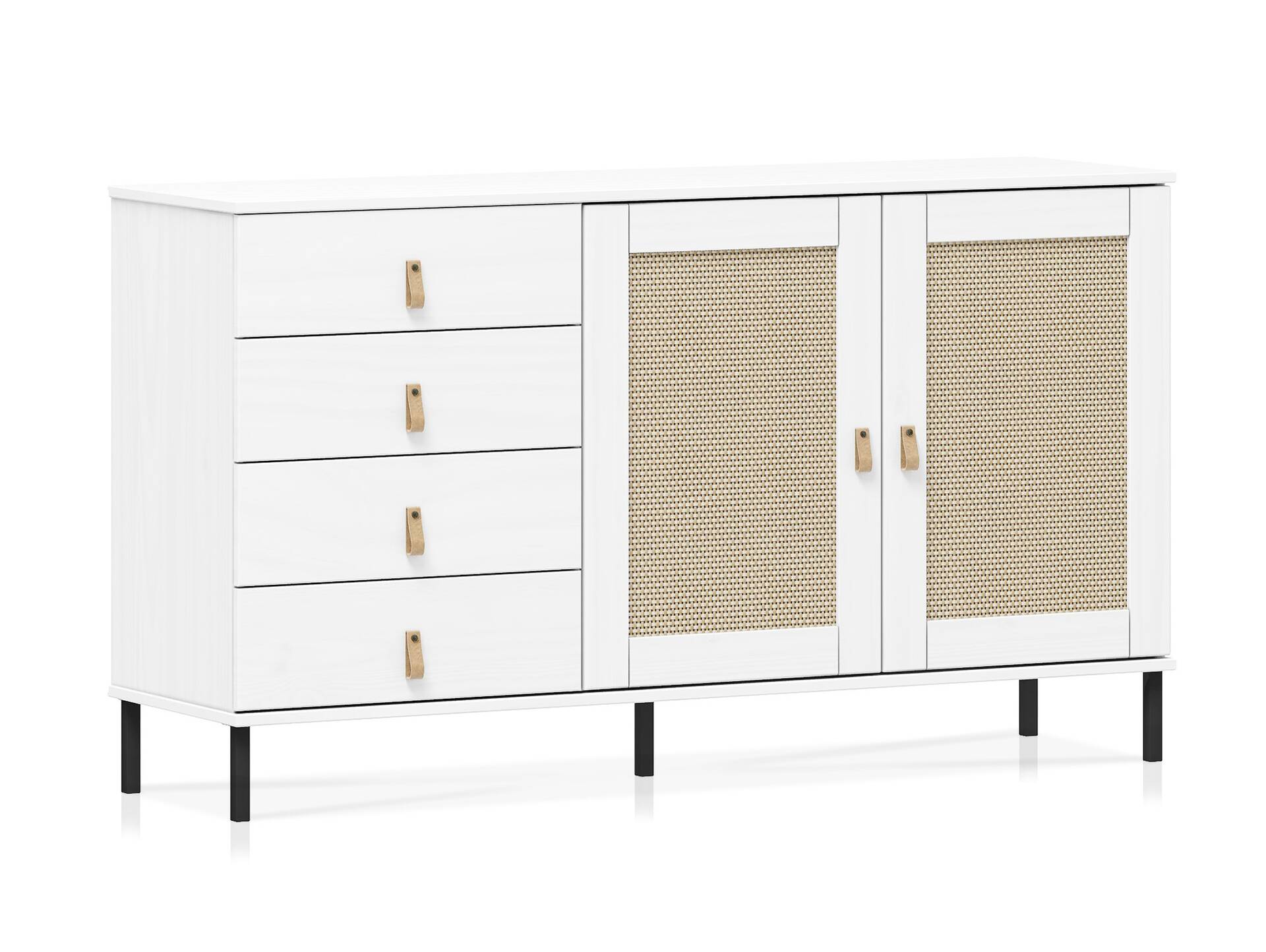 CINOY Sideboard III, Material Massivholz, Kiefer lackiert weiss
