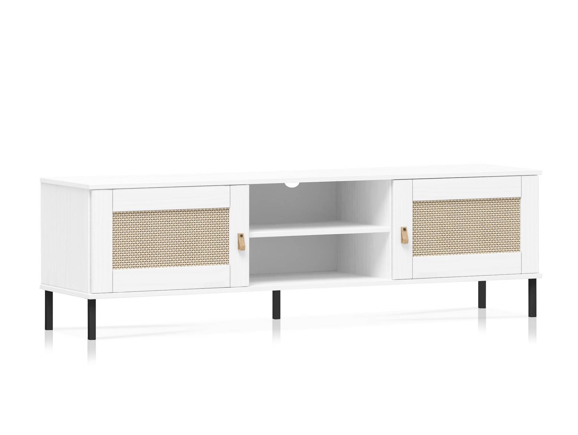 CINOY TV-Board II, Material Massivholz, Kiefer lackiert weiss
