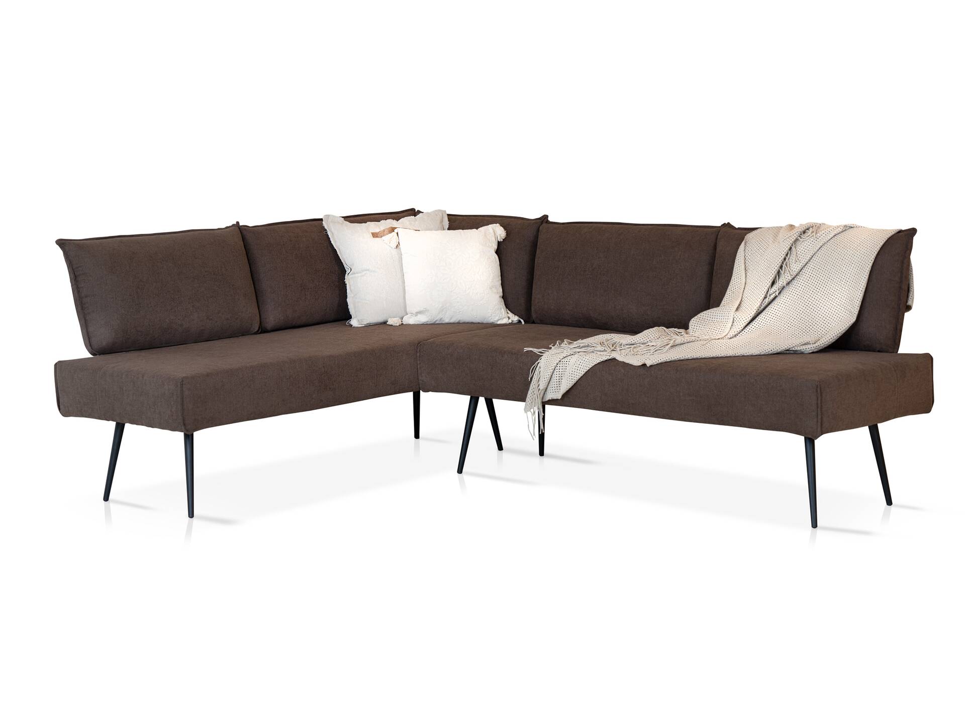 SANTON Eckbank, Material Stoffbezug 147 x 167 cm | braun