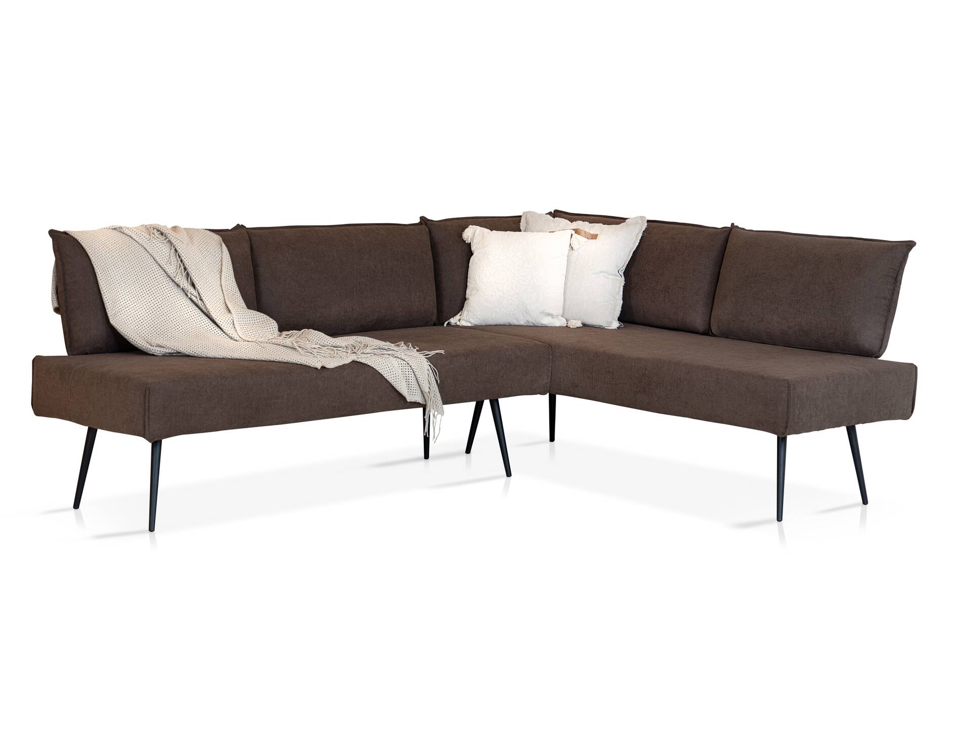 SANTON Eckbank, Material Stoffbezug 167 x 147 cm | braun