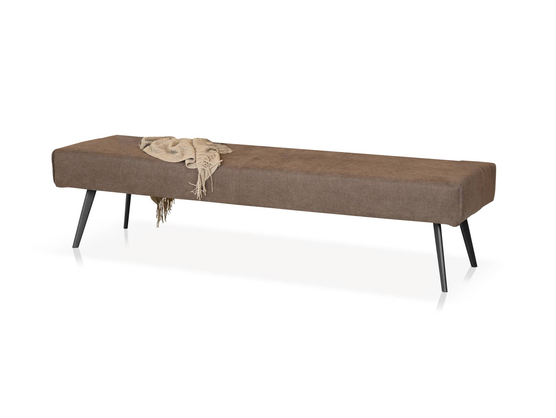SANTON Sitzbank, Material Stoffbezug 130 cm | braun | ohne Rückenlehne