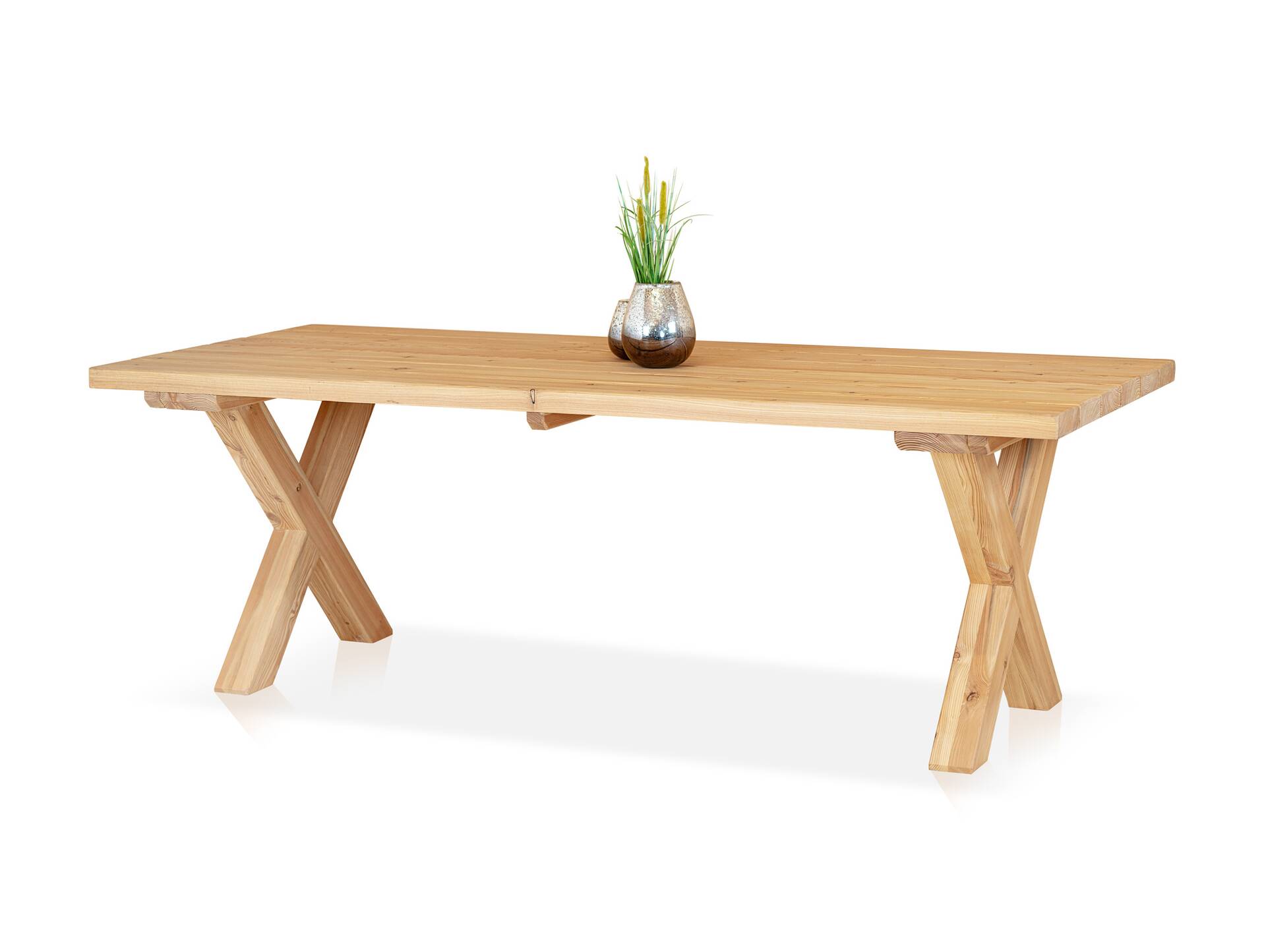 CANCUN PLUS Esstisch / Gartentisch, Material Massivholz, Lärche 200 x 100 cm | Natur