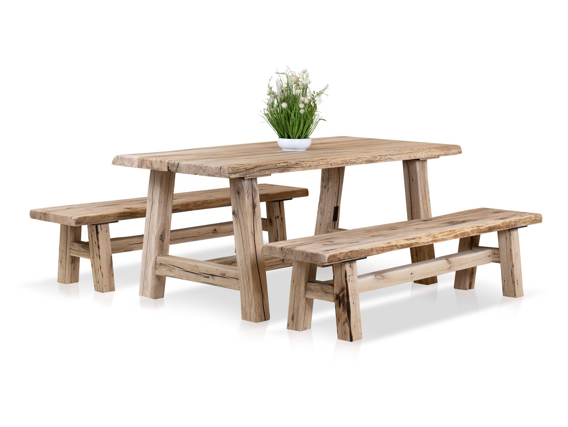 RITTERTAFEL Garnitur, Material Massivholz, Altholz natur 