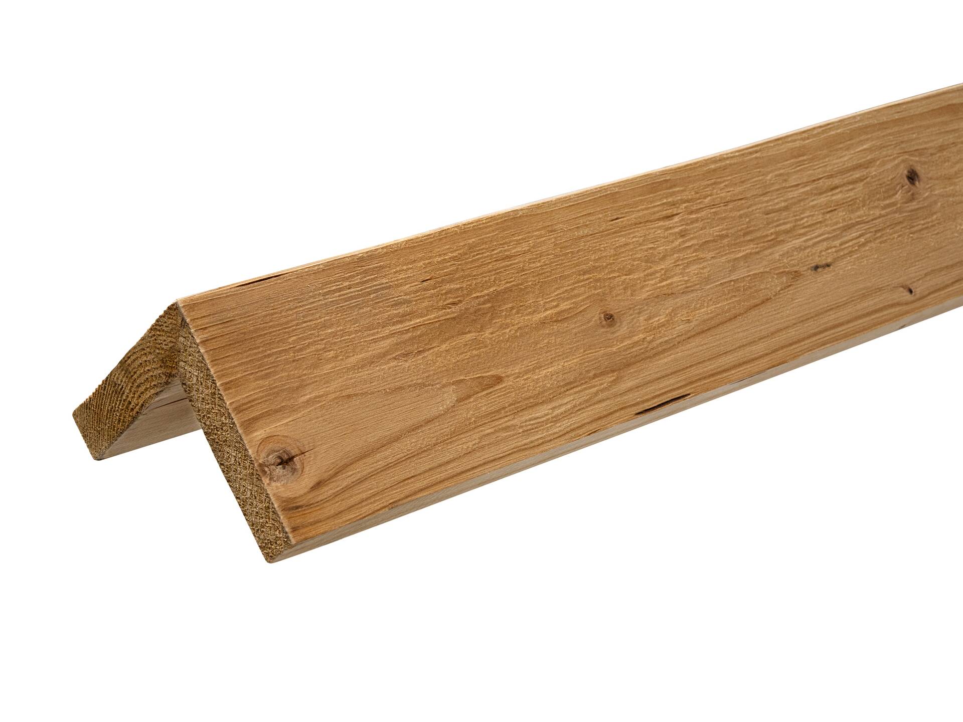 L-Abschlussleiste, THERMO-Fichte natur gehackt, gebürstet 70 x 70 mm | 2 Meter