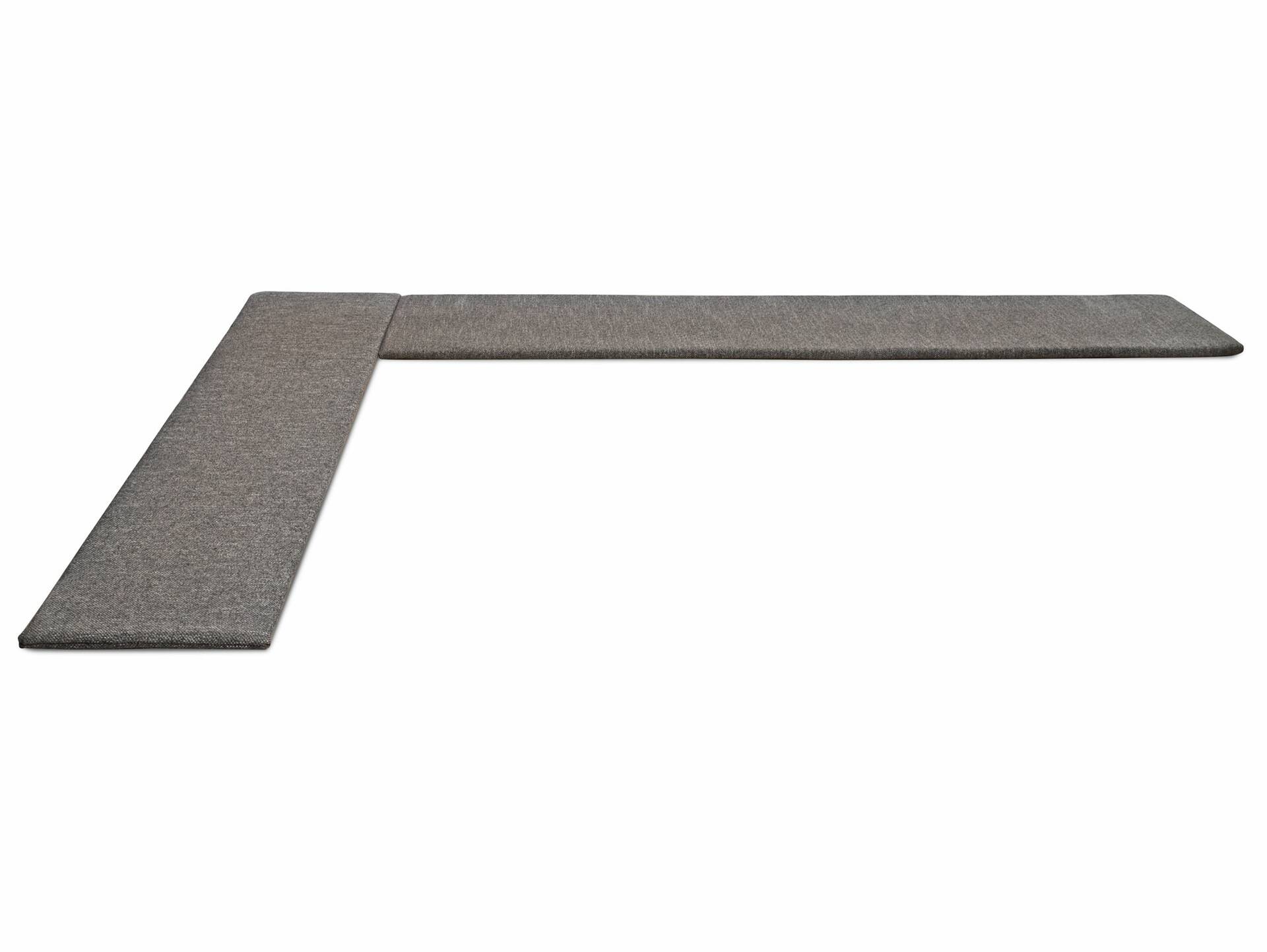 Sitzkissensatz für Eckbank CURBY 256x167 cm Stoff grau 