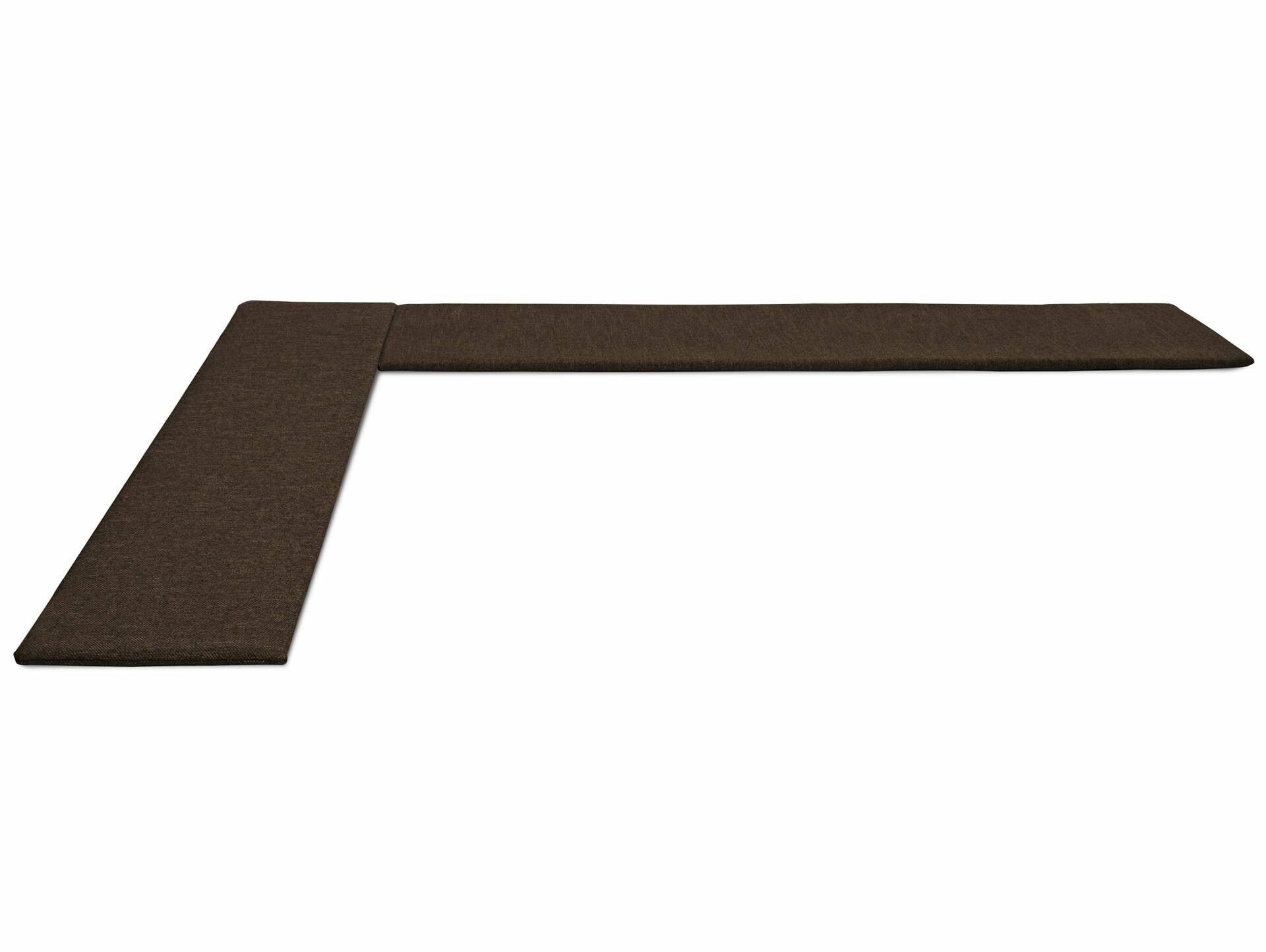 Sitzkissensatz für Eckbank CURBY 256x167 cm Stoff braun 
