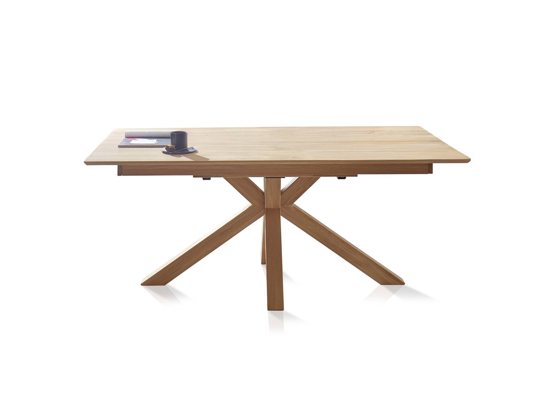 VALENCIA Esstisch / Ausziehtisch, Material Massivholz, Wildeiche geölt 160/245 x 90 cm