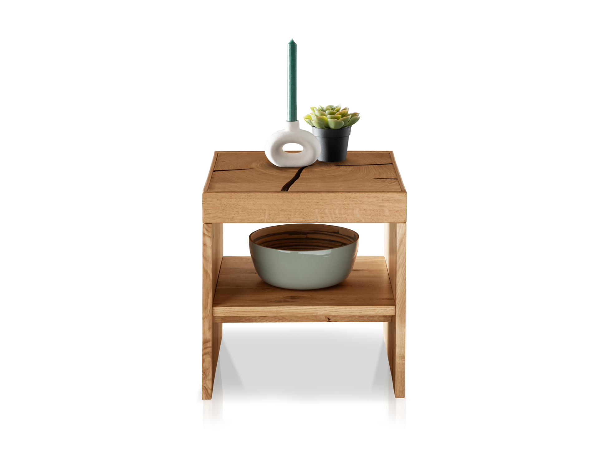NATANO Couchtisch III, Material Massivholz, Wildeiche mit Hirnholz 