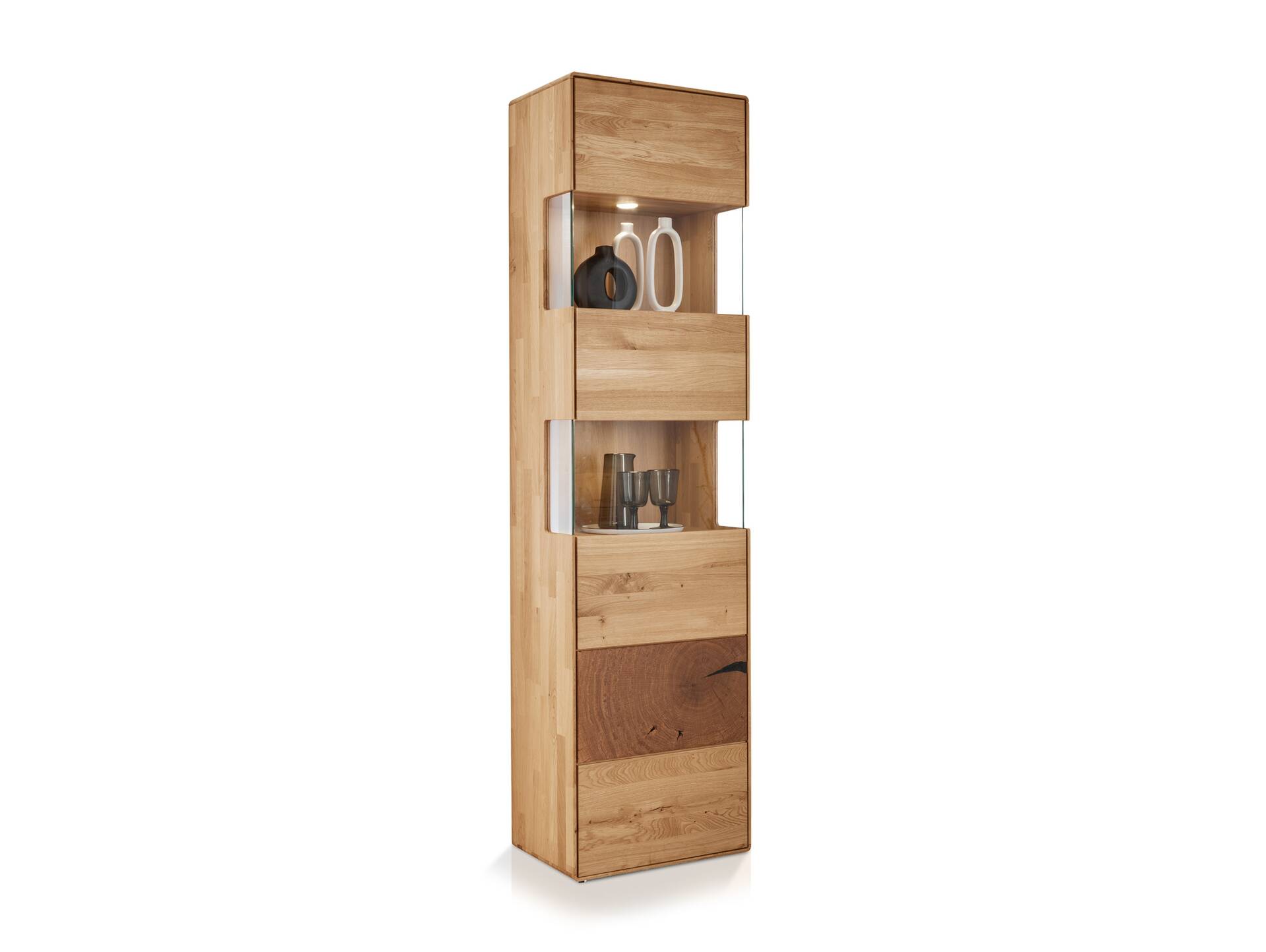 SARRAGOSSA Vitrine I, Material Massivholz, Wildeiche geölt 