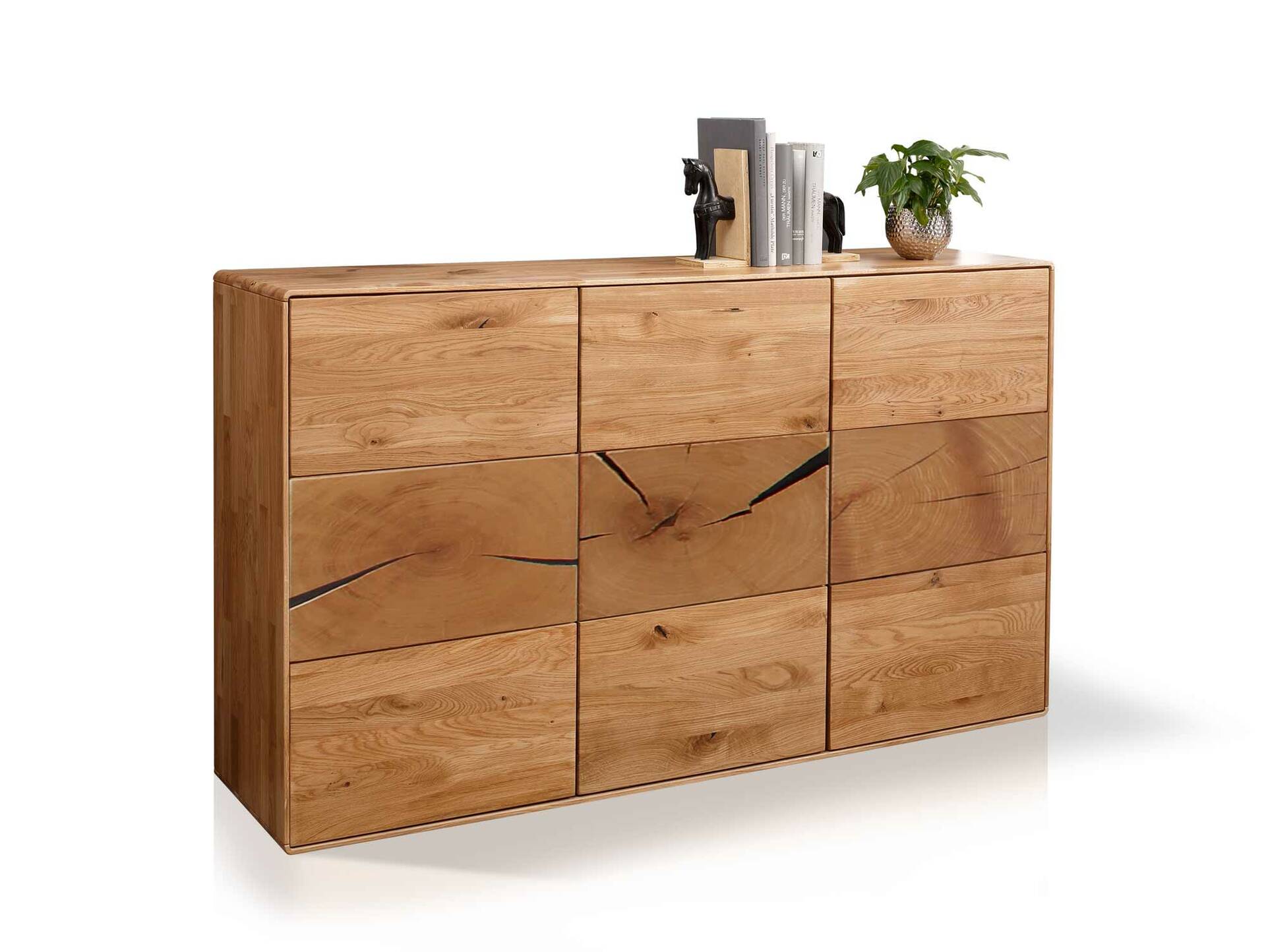 SARRAGOSSA Sideboard I, Material Massivholz, Wildeiche geölt 