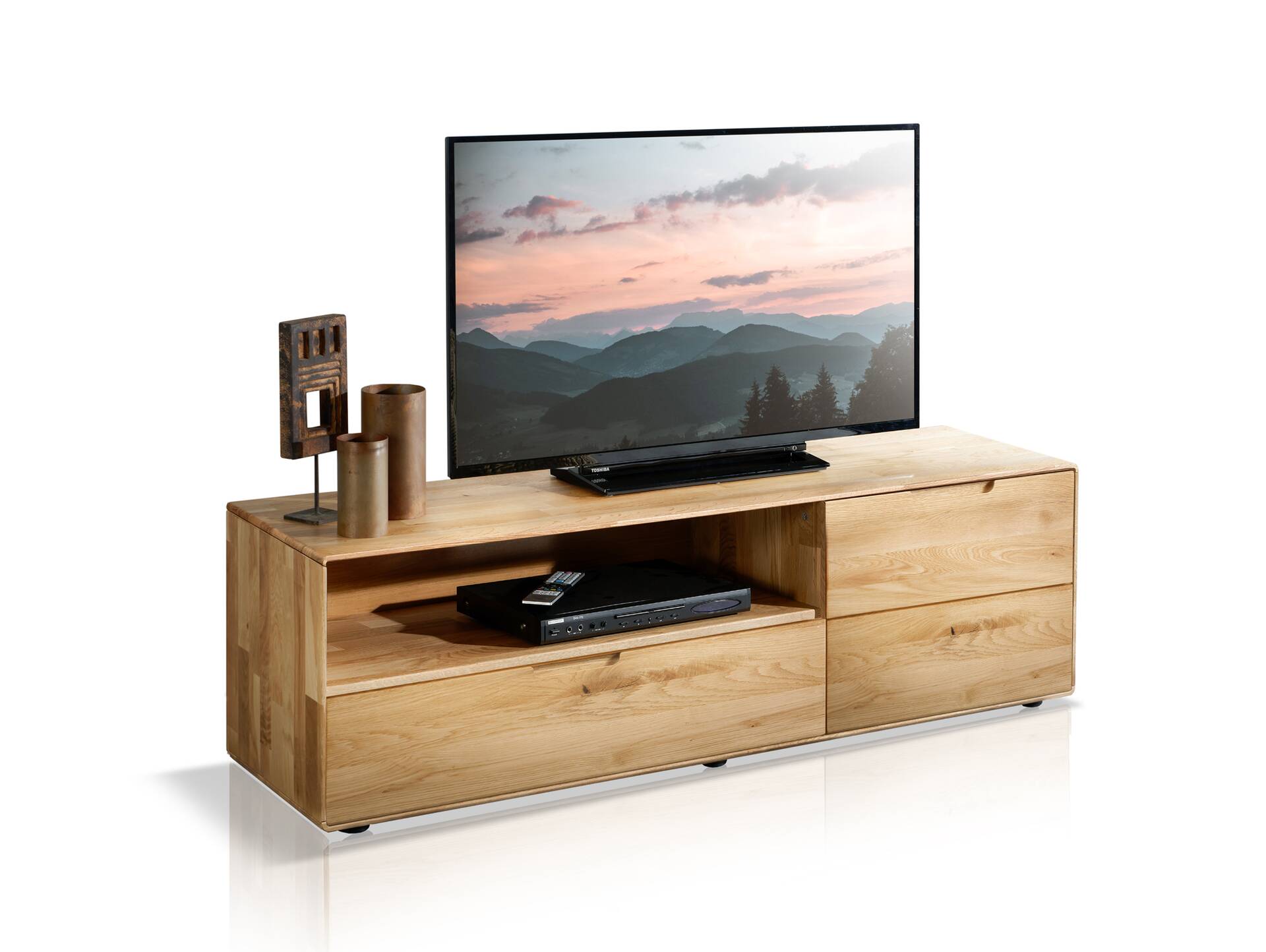 ANDINO TV-Element, Material Massivholz, Wildeiche geölt 