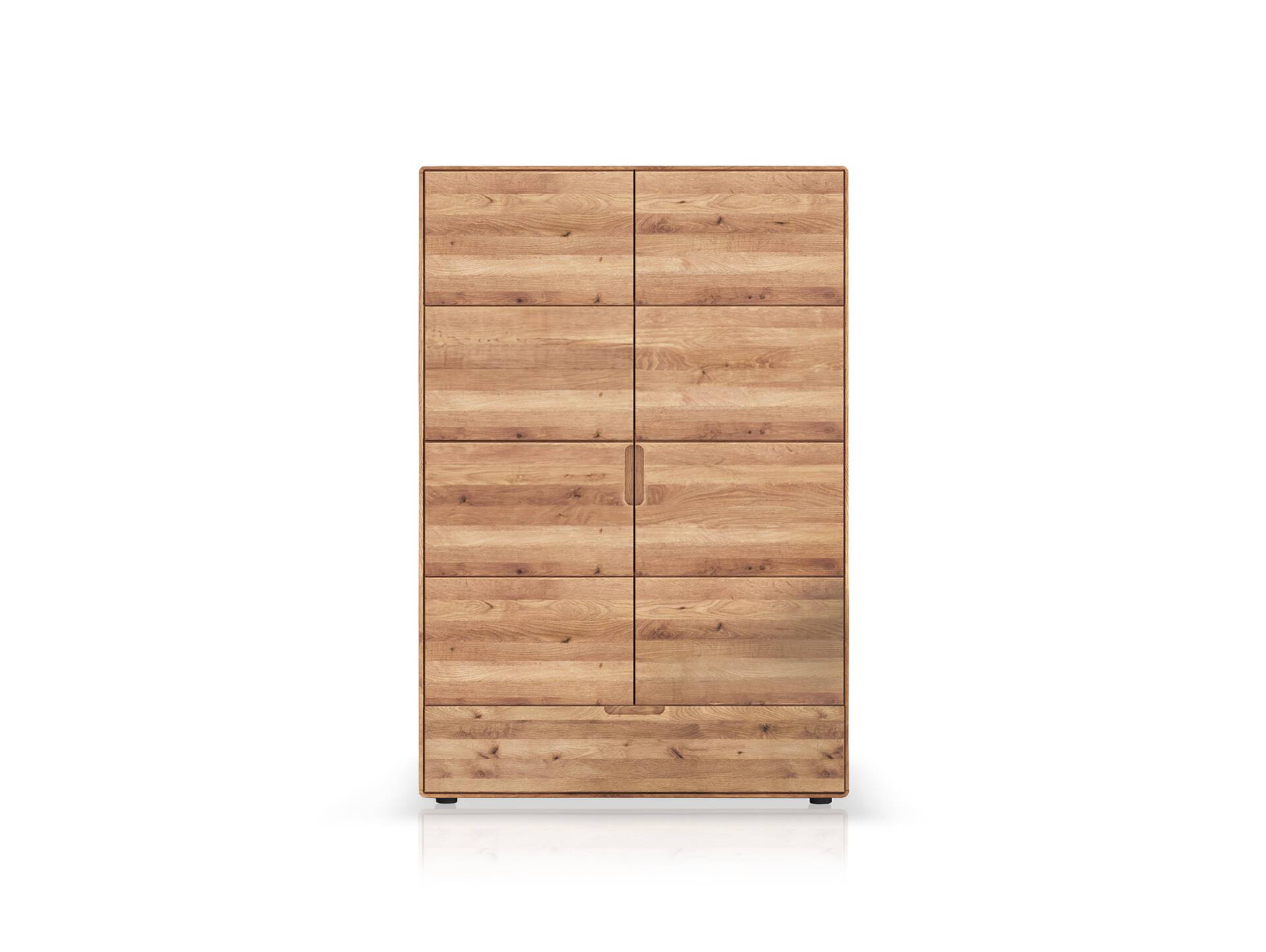 ANDINO Wäscheschrank, Material Massivholz, Wildeiche geölt 