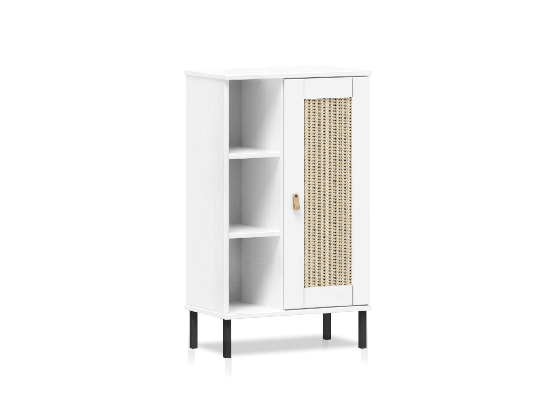 CINOY Regal I fürs Badezimmer, Material Massivholz, Kiefer lackiert weiss