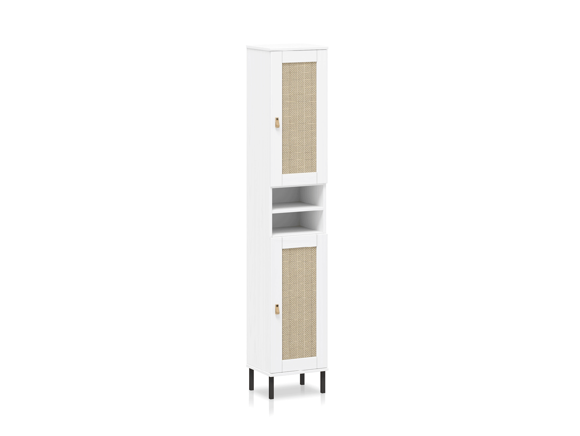 CINOY Regal II fürs Badezimmer, Material Massivholz, Kiefer lackiert weiss