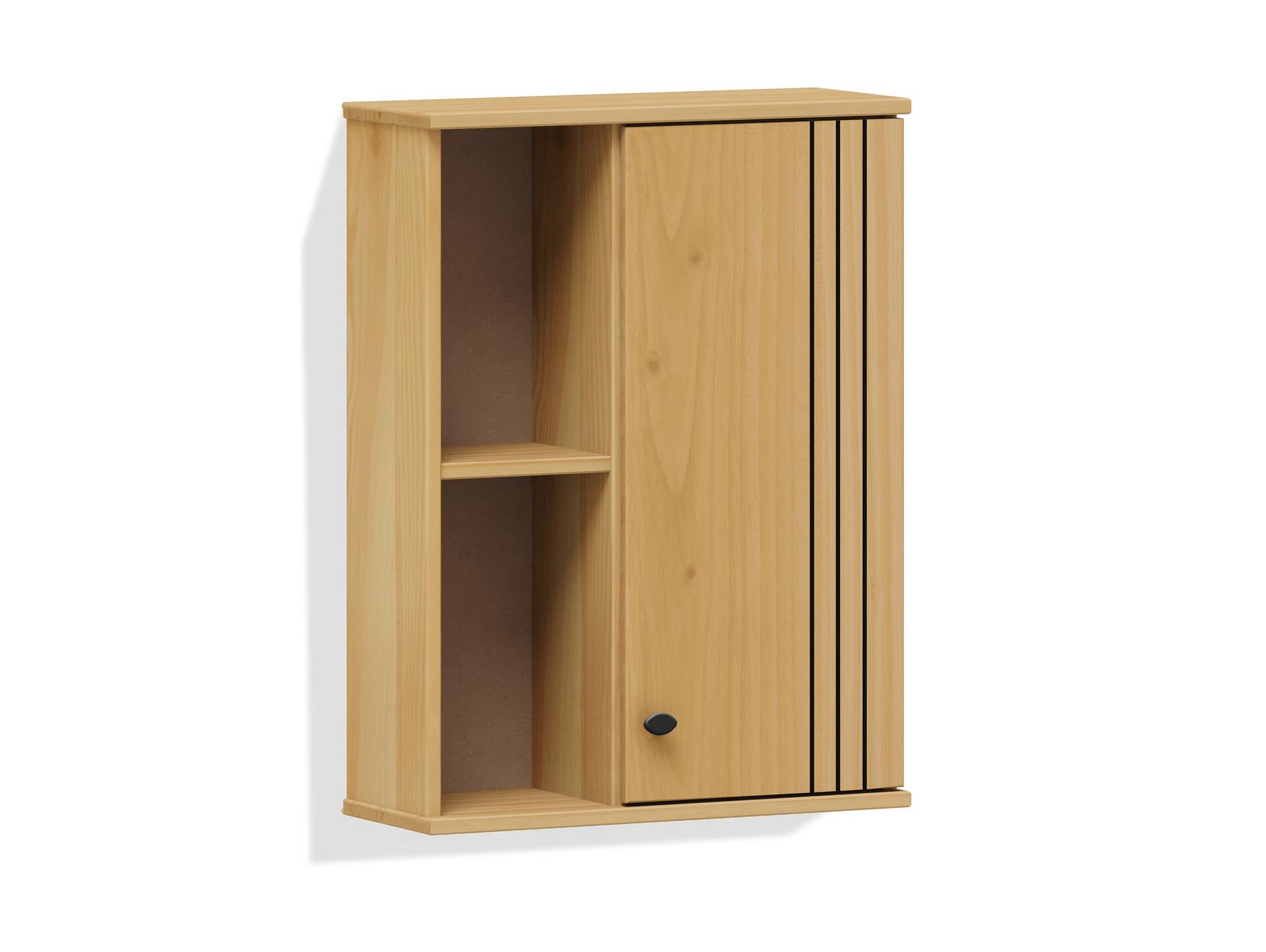 AYKO Hängeelement fürs Badezimmer, Material Massivholz, Kiefer eichefarbig lackiert 