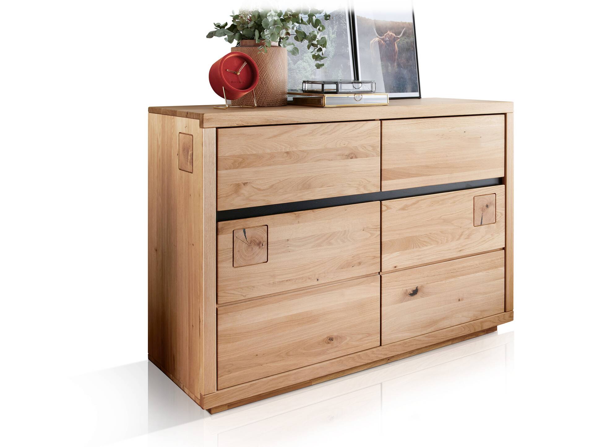 CALDERA Sideboard I, Material Massivholz, Wildeiche geölt 