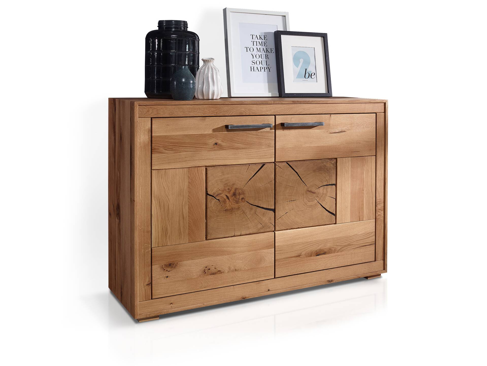 WINSTON II Sideboard, Material Massivholz, Wildeiche geölt 