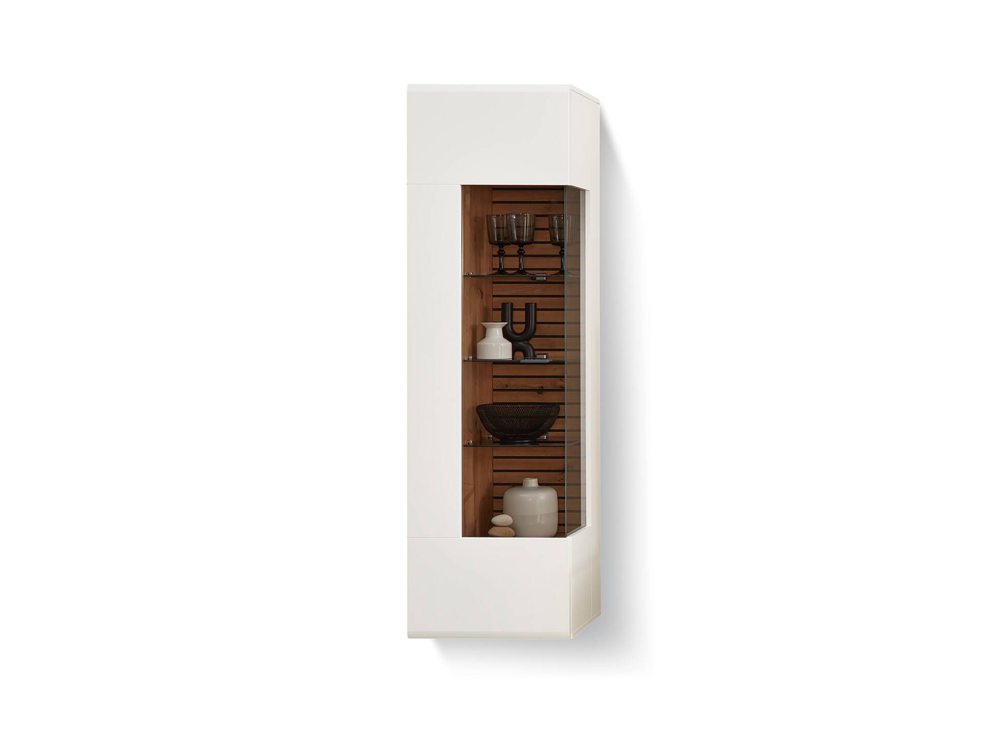FABINA Hängevitrine, Material Dekorspanplatte, Artisan Eiche Nachbildung/weiss 