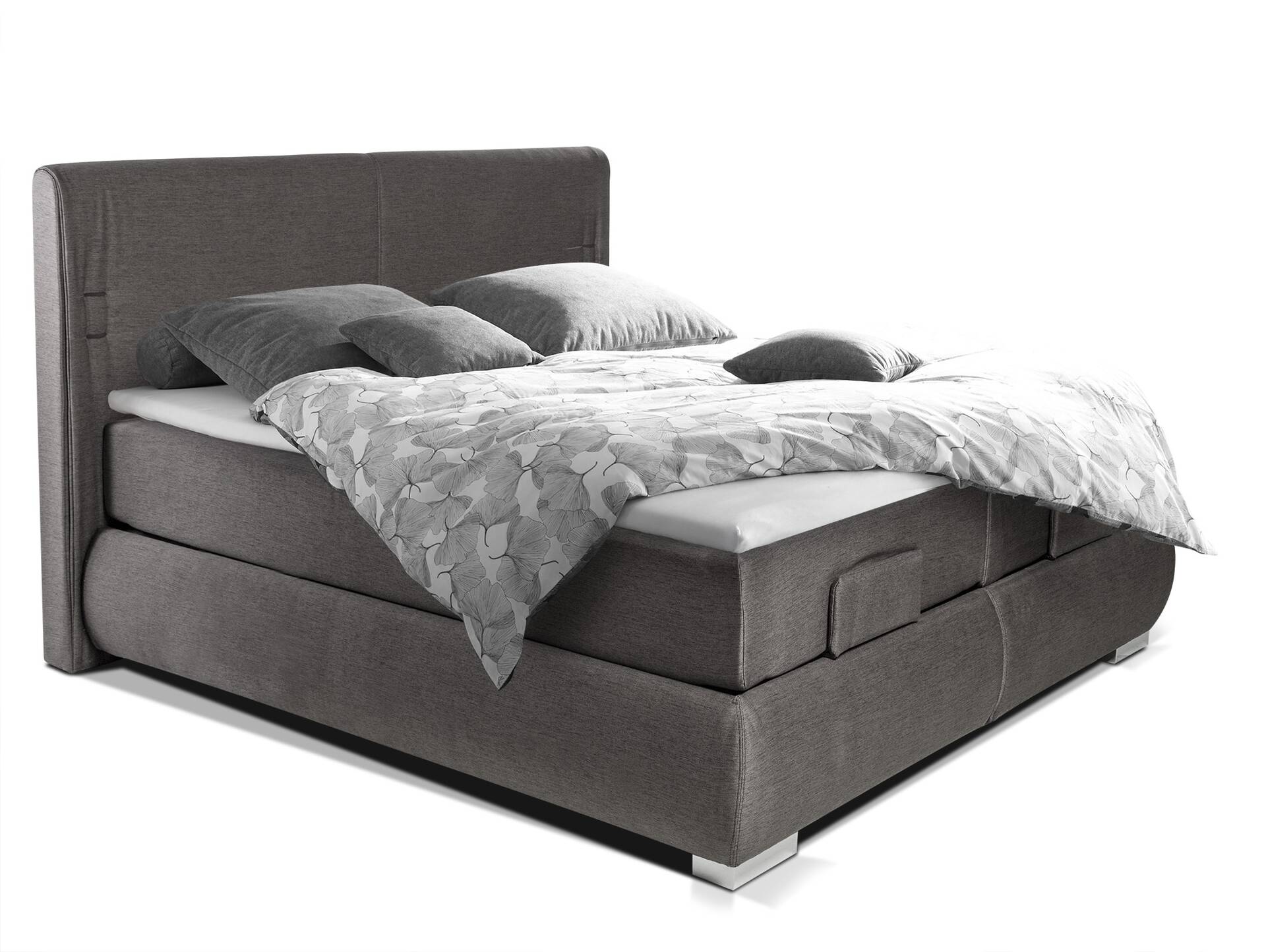 GALVARO elektrisches Boxspringbett / Doppelbett mit Motor 180 x 200 cm | Anthrazit