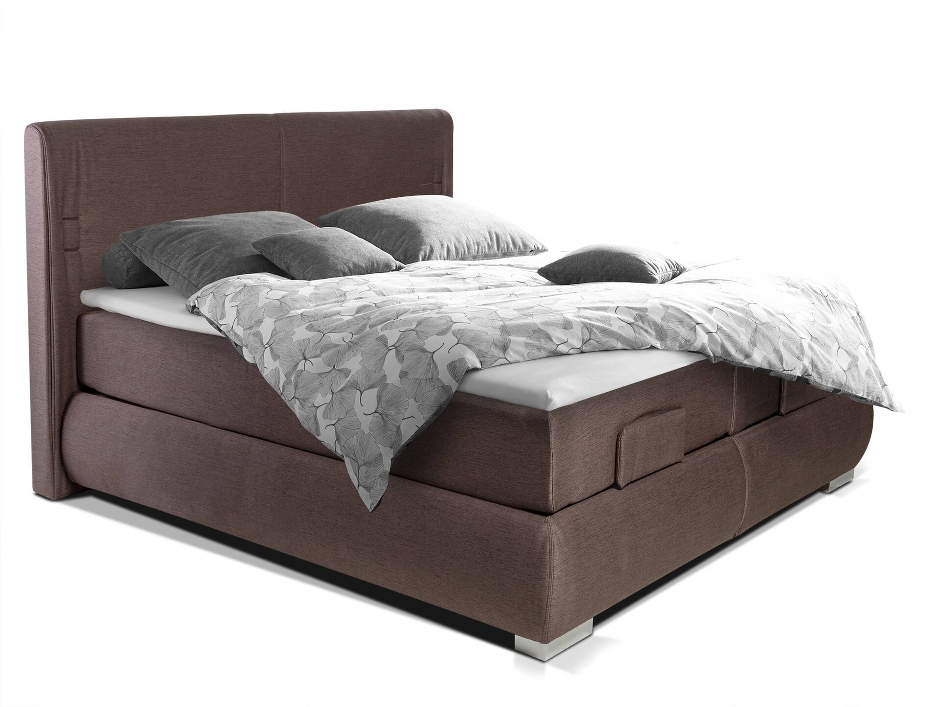 GALVARO elektrisches Boxspringbett / Doppelbett mit Motor 180 x 200 cm | Braun