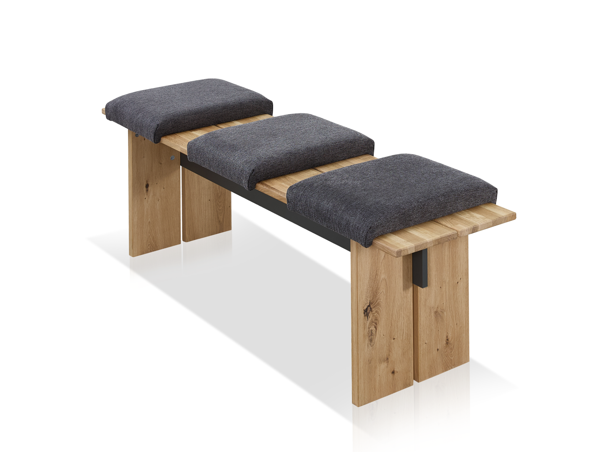 GOJA Sitzbank, Material teilmassiv, Artisan Wildeiche/graphitfarbig 