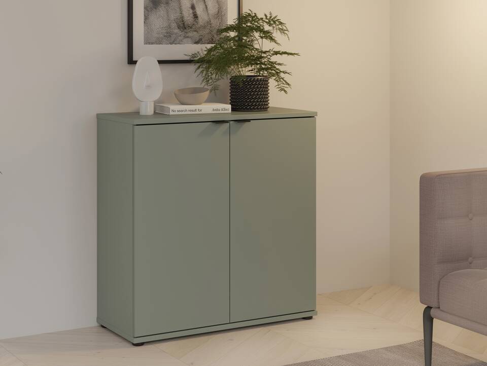 GINNY Kommode I, Material Spanplatte Salbei