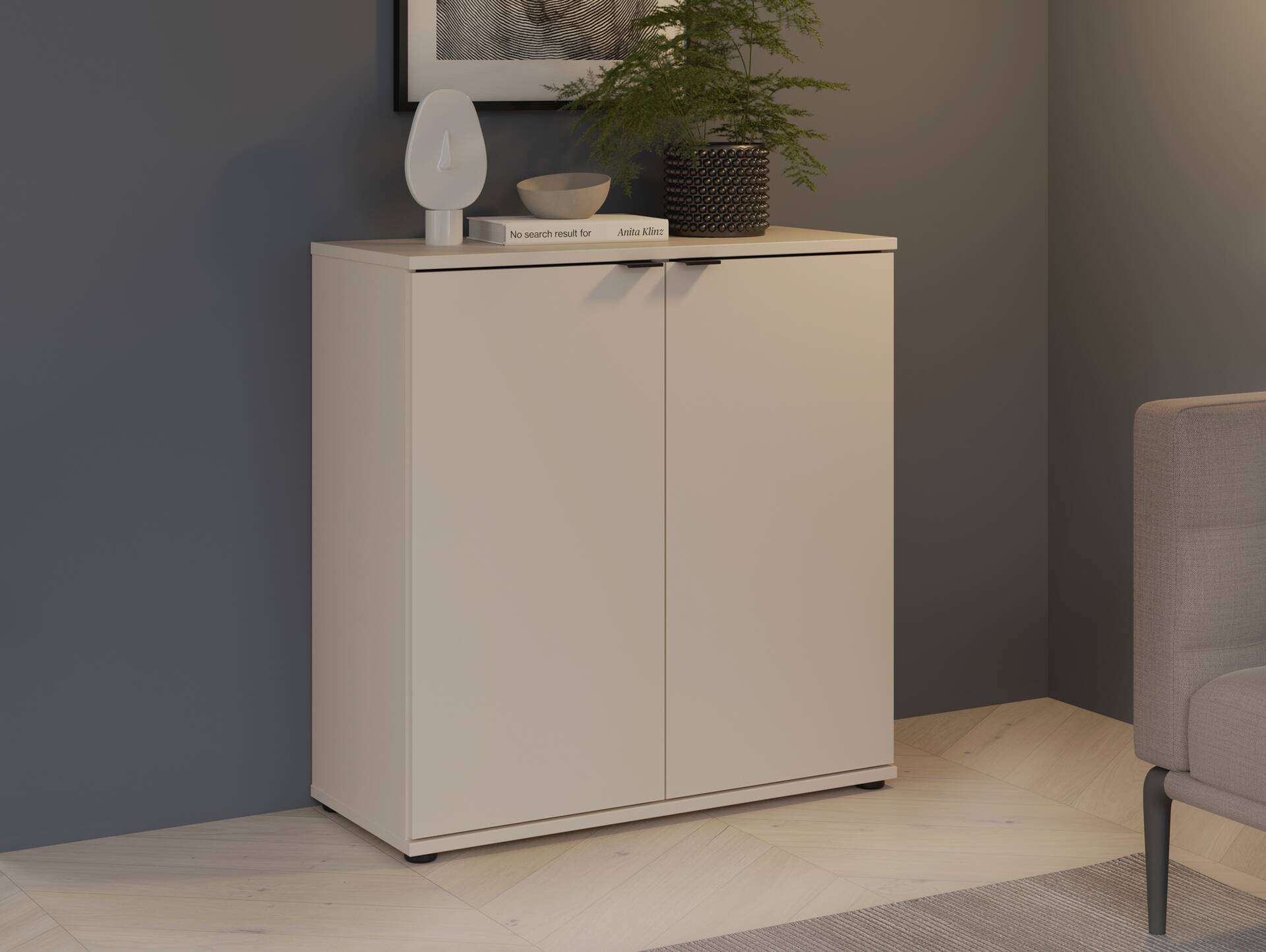 GINNY Kommode I, Material Spanplatte Sand
