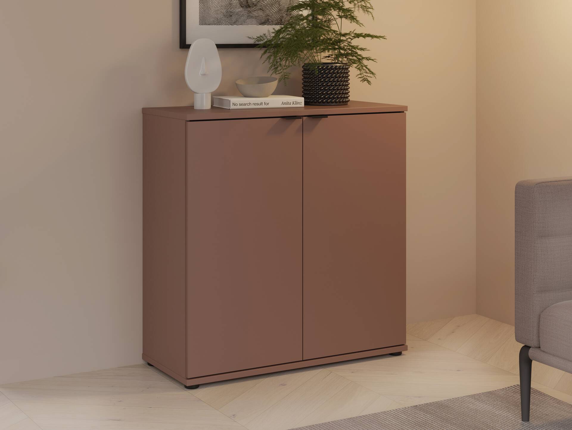 GINNY Kommode I, Material Spanplatte Terracotta