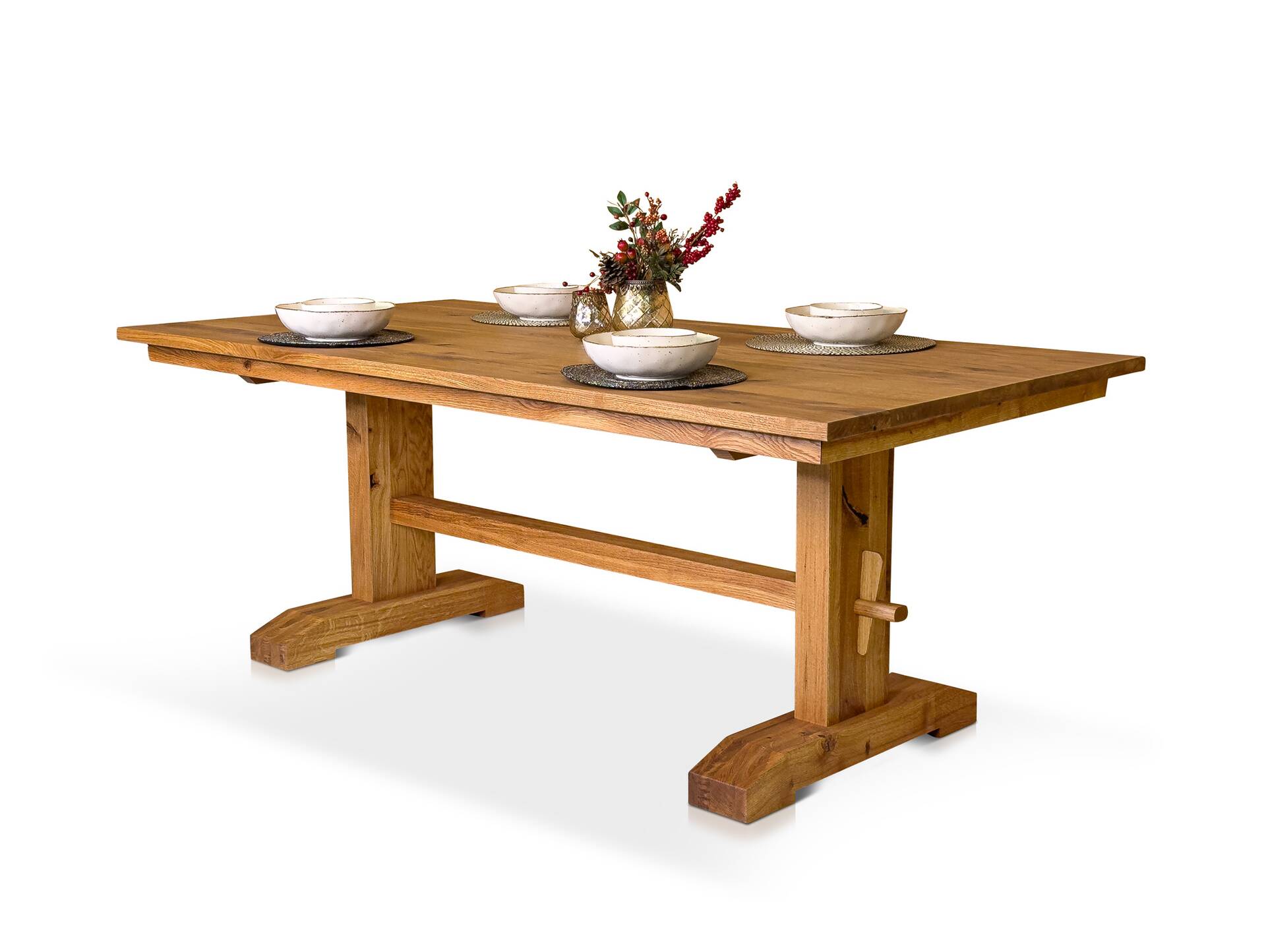 KOOPER Esstisch 200x100 cm, Material Massivholz, Wildeiche geölt 