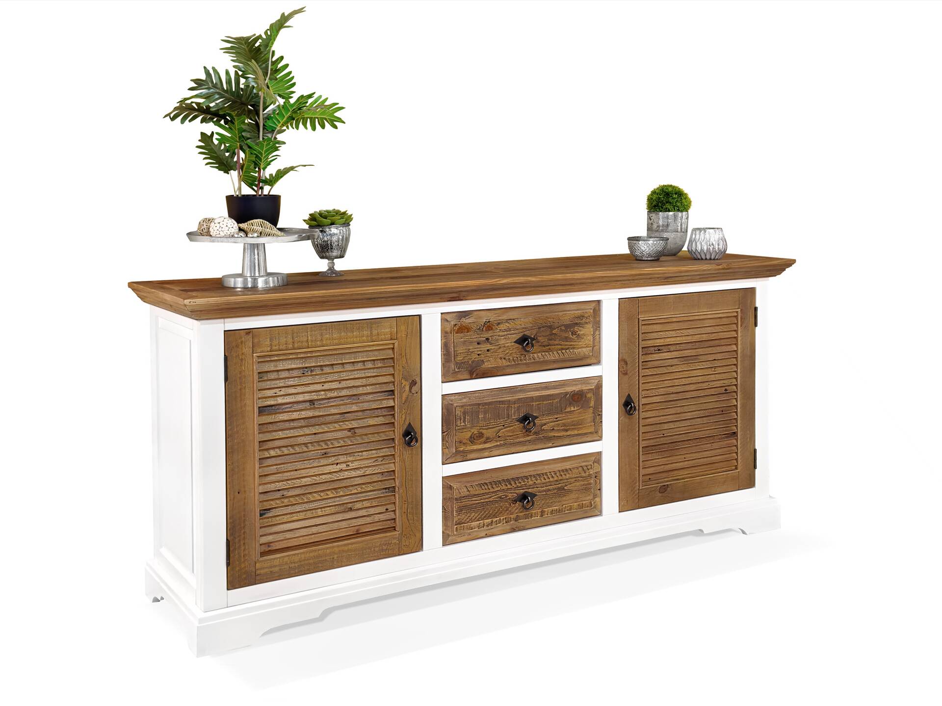 NOTTINGHAM Sideboard, recyceltes Altholz, teilmassiv 