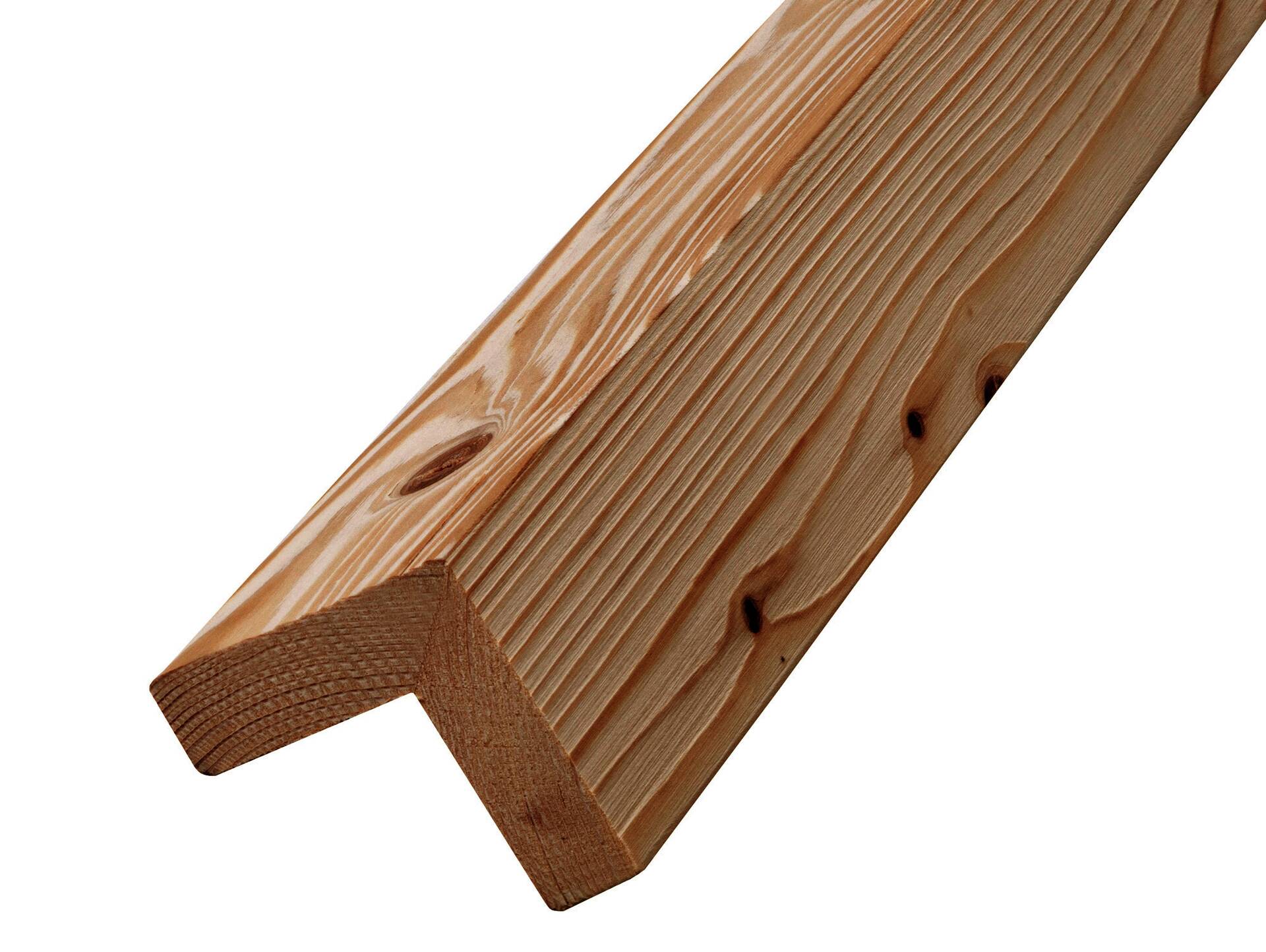 L-Abschlussleiste, THERMO-Lärche natur gebürstet 70 x 70 mm | 2 Meter