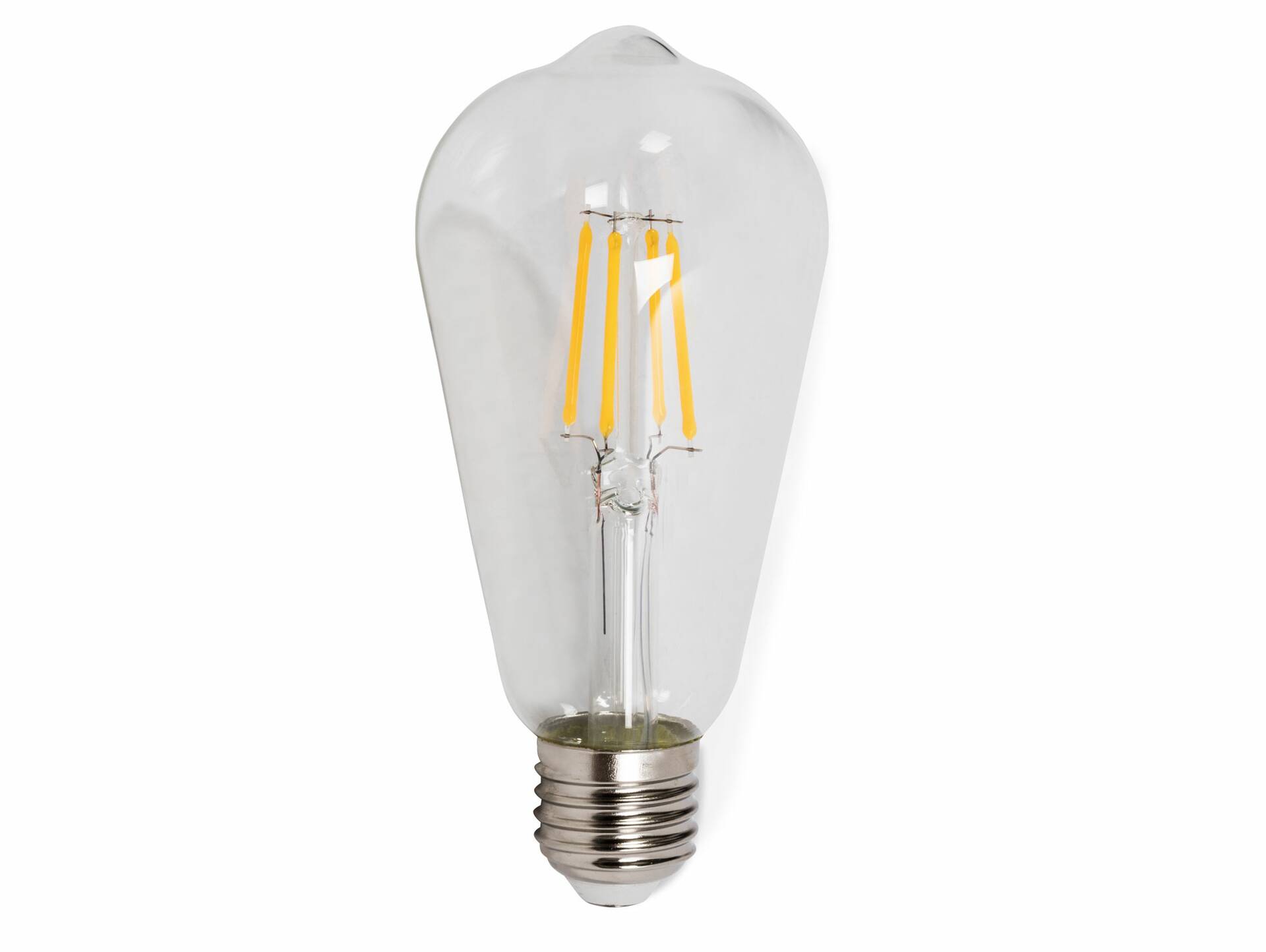 3er Set LED Filament Glühbirnen schmal, E27, 4 Watt, warmweiss 