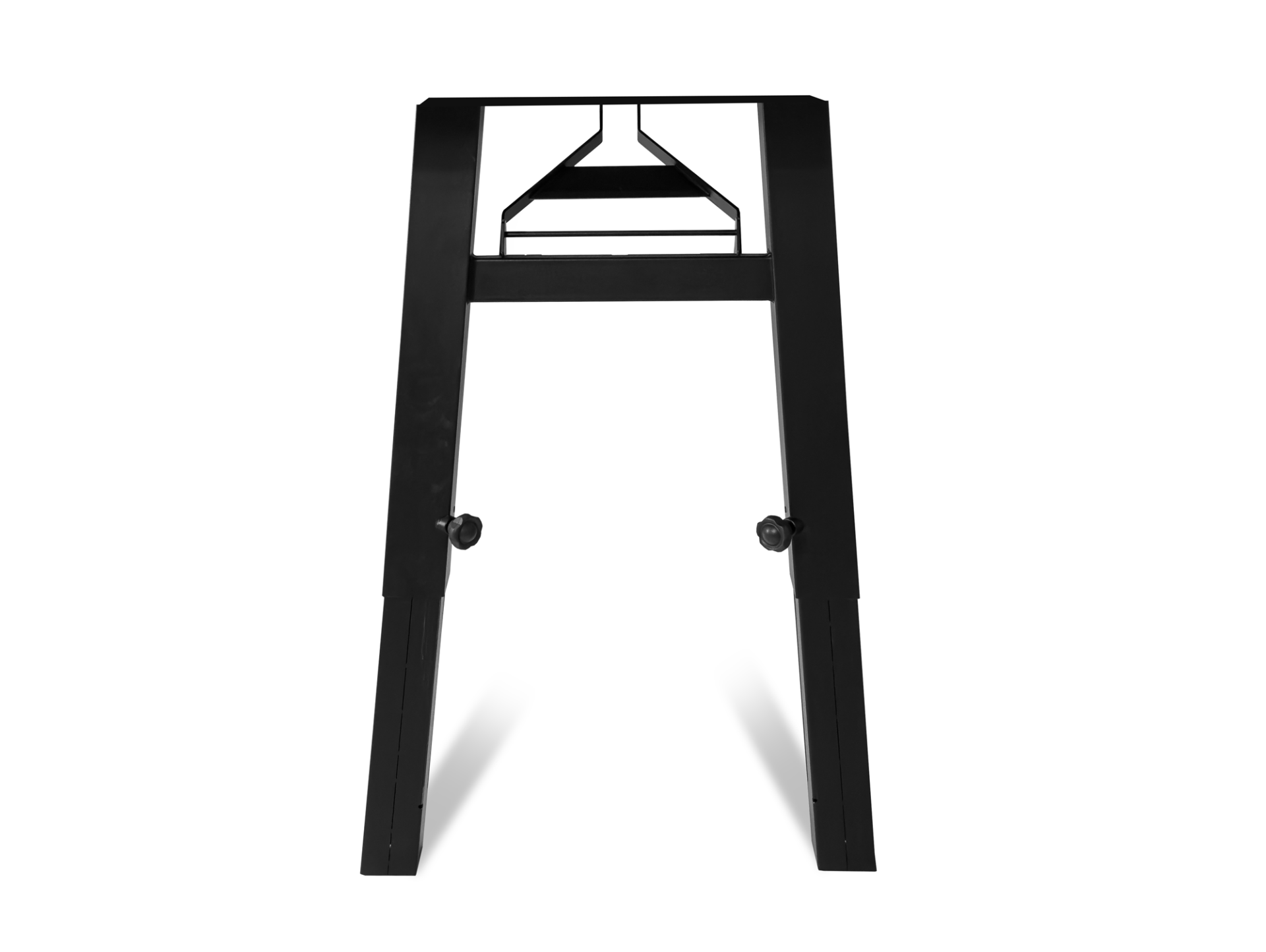 Klappbares Tischgestell/Biertischgestell für DIY Gartentisch, Material Metall, Schwarz matt lackiert 80 cm | höhenverstellbar